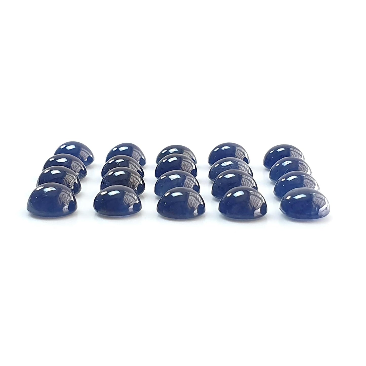 Ruby, Blue Sapphire Gemstone Cabochon: Natural Untreated Unheated Purple Ruby, Sapphire Round Shape Cabochon 6mm Lots for Jewelry
