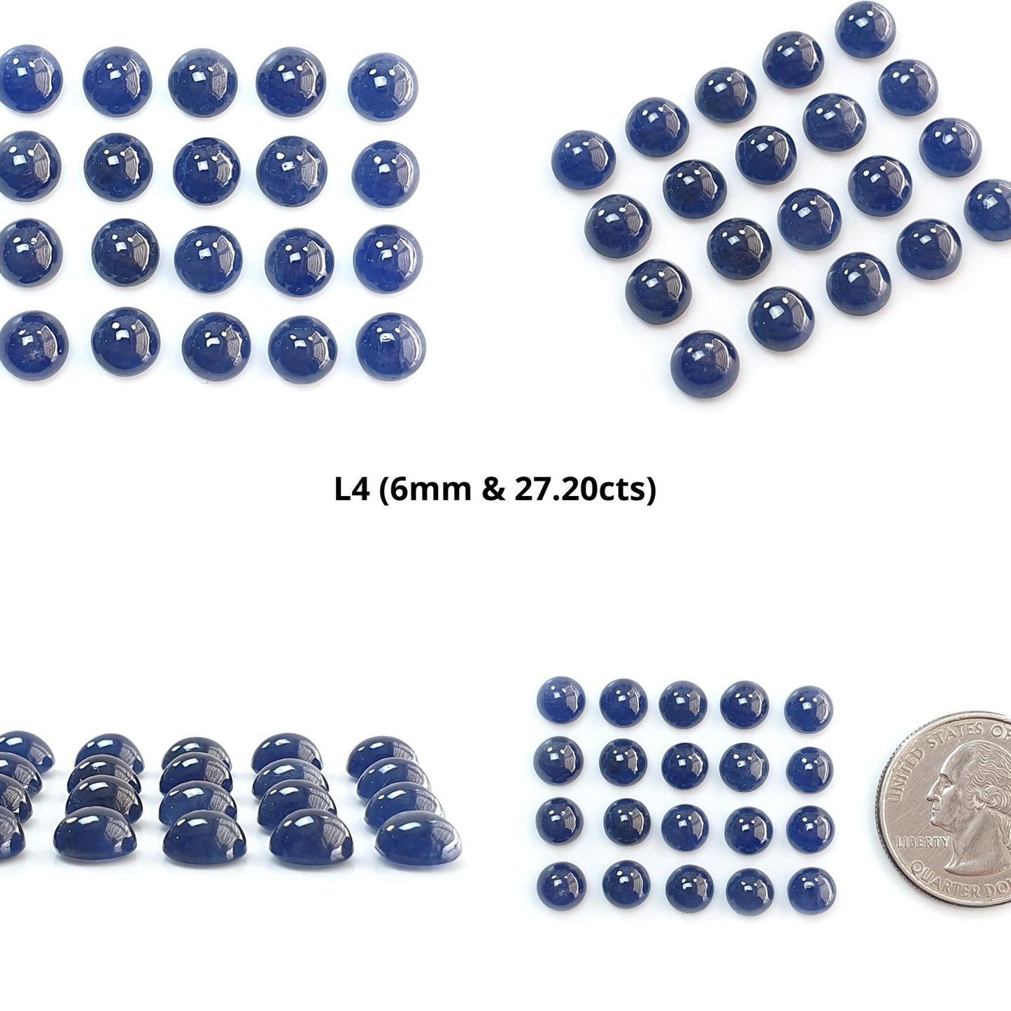 Ruby, Blue Sapphire Gemstone Cabochon: Natural Untreated Unheated Purple Ruby, Sapphire Round Shape Cabochon 6mm Lots for Jewelry
