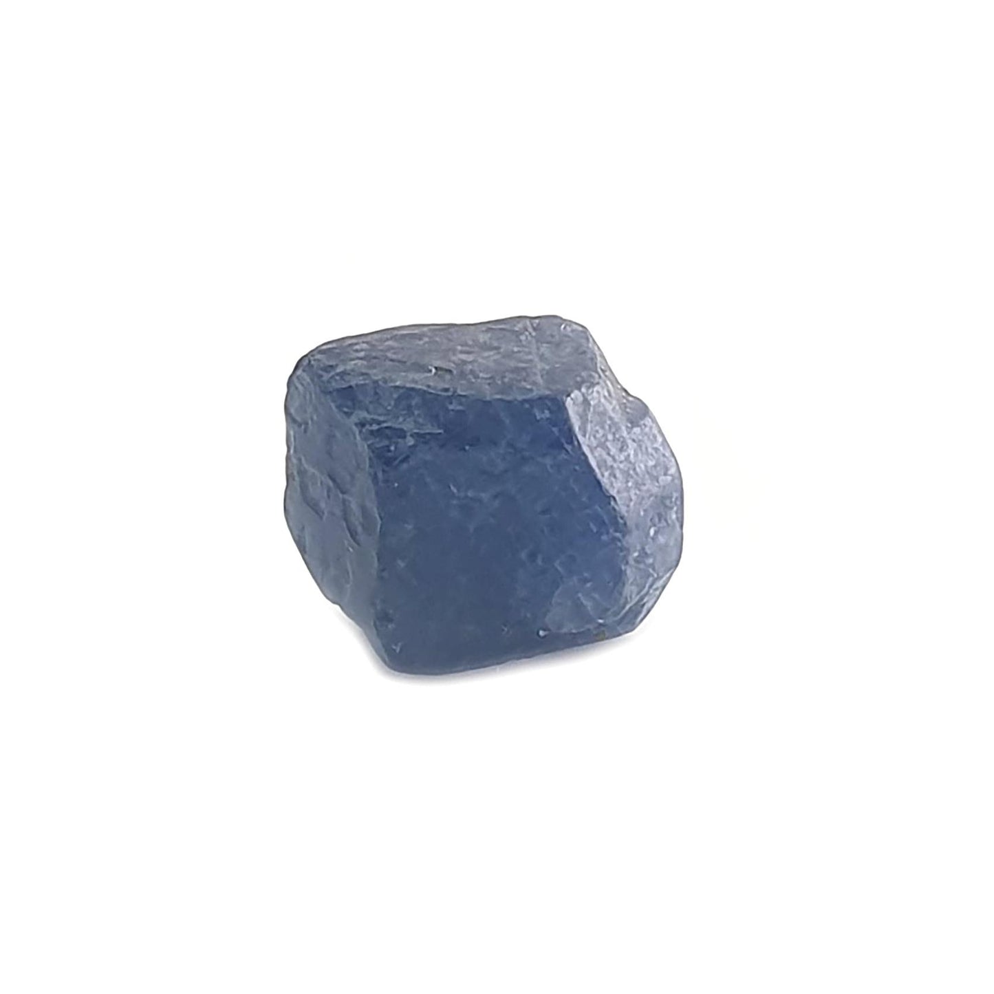 Record Keeper Blue Sapphire Gemstone Crystal: Natural Untreated Unheated Triangle Formative Healing Sapphire Rough Specimen 1pc