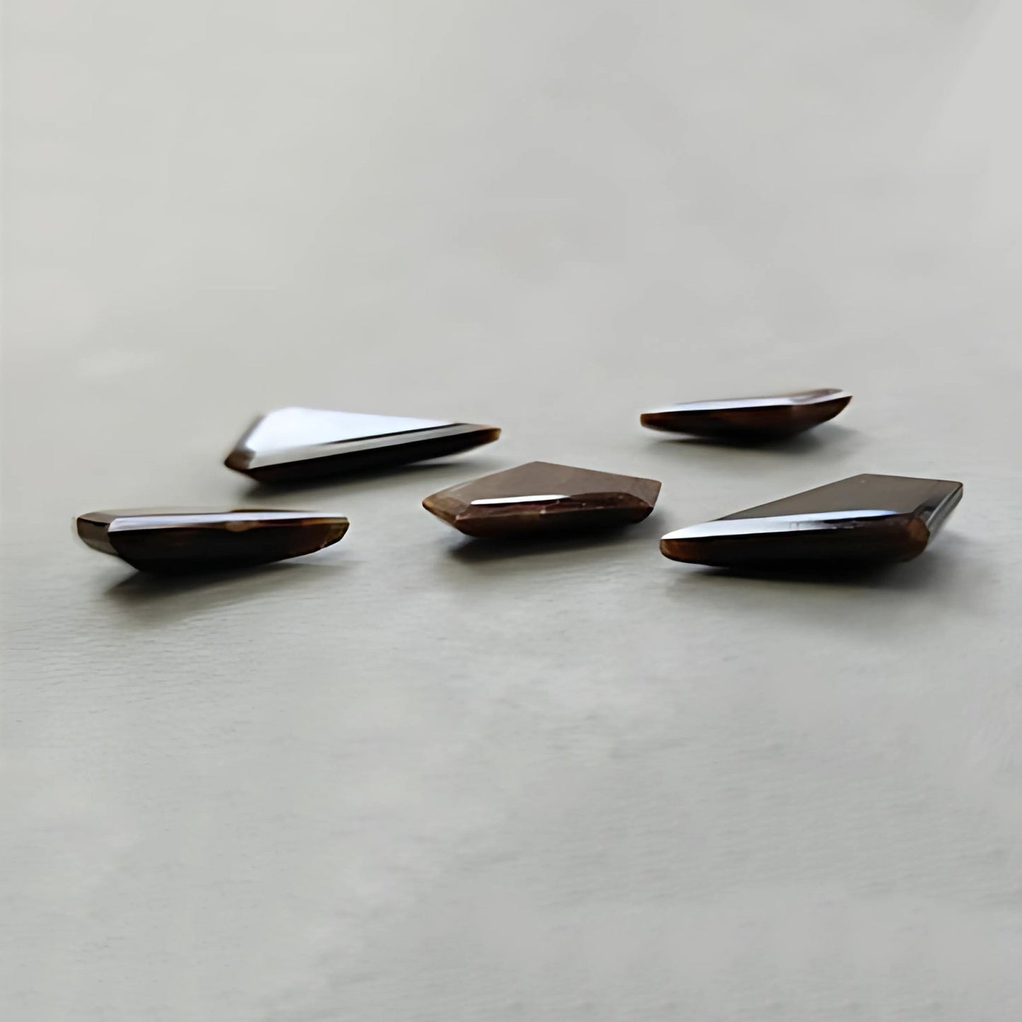53.20cts Golden, Chocolate Sapphire Faceted Cut Gemstone Natural Untreated Triangle Shape