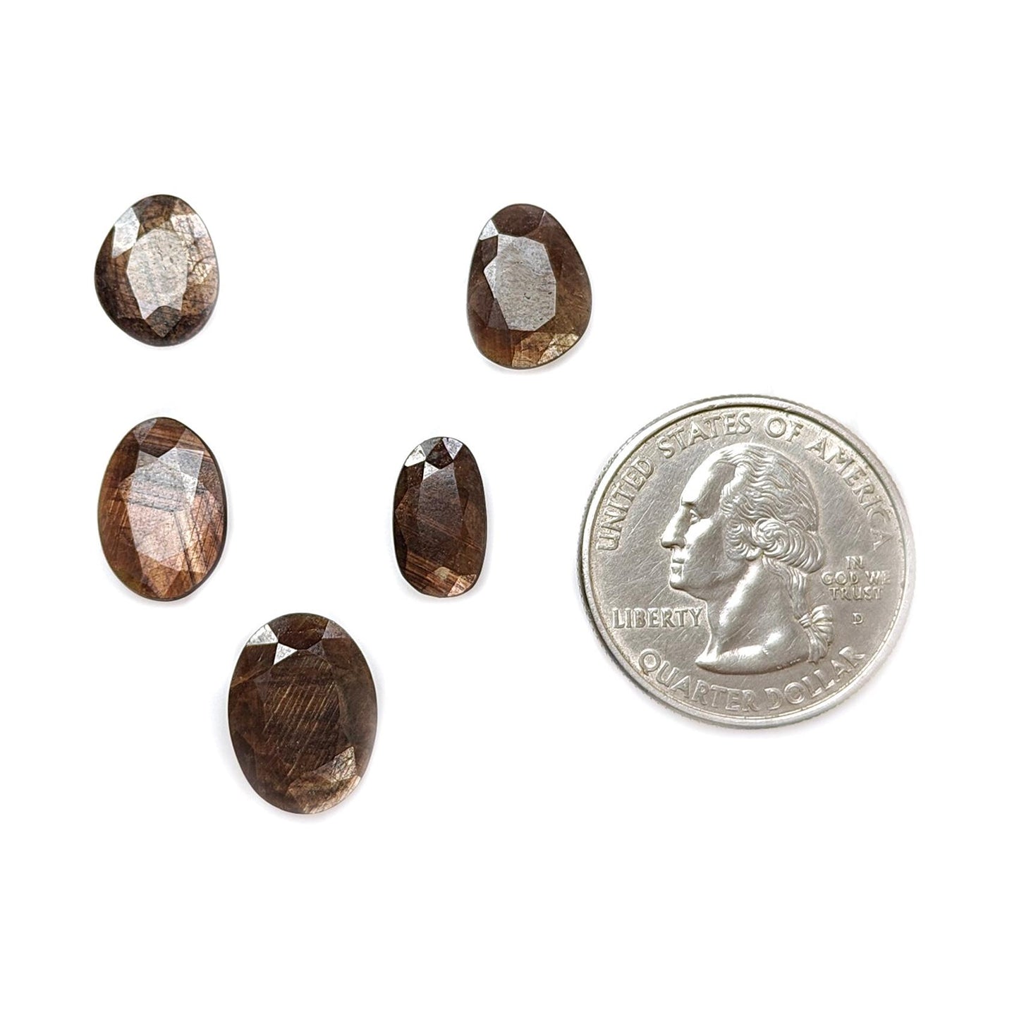 Golden Brown Chocolate Sapphire Gemstone Faceted Cut: Natural Untreated Unheated Sapphire Fancy Shape 3pcs, 5pcs Set for Jewelry