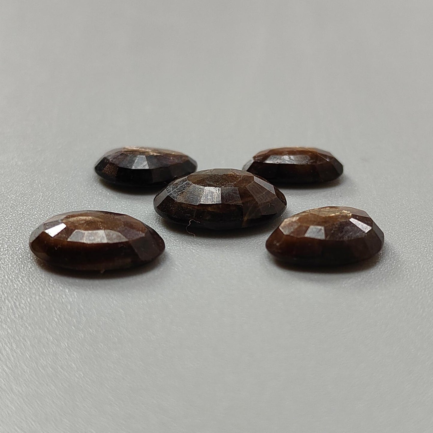 Golden Brown Chocolate Sapphire Gemstone Faceted Cut: Natural Untreated Unheated Sapphire Fancy Shape 3pcs, 5pcs Set for Jewelry