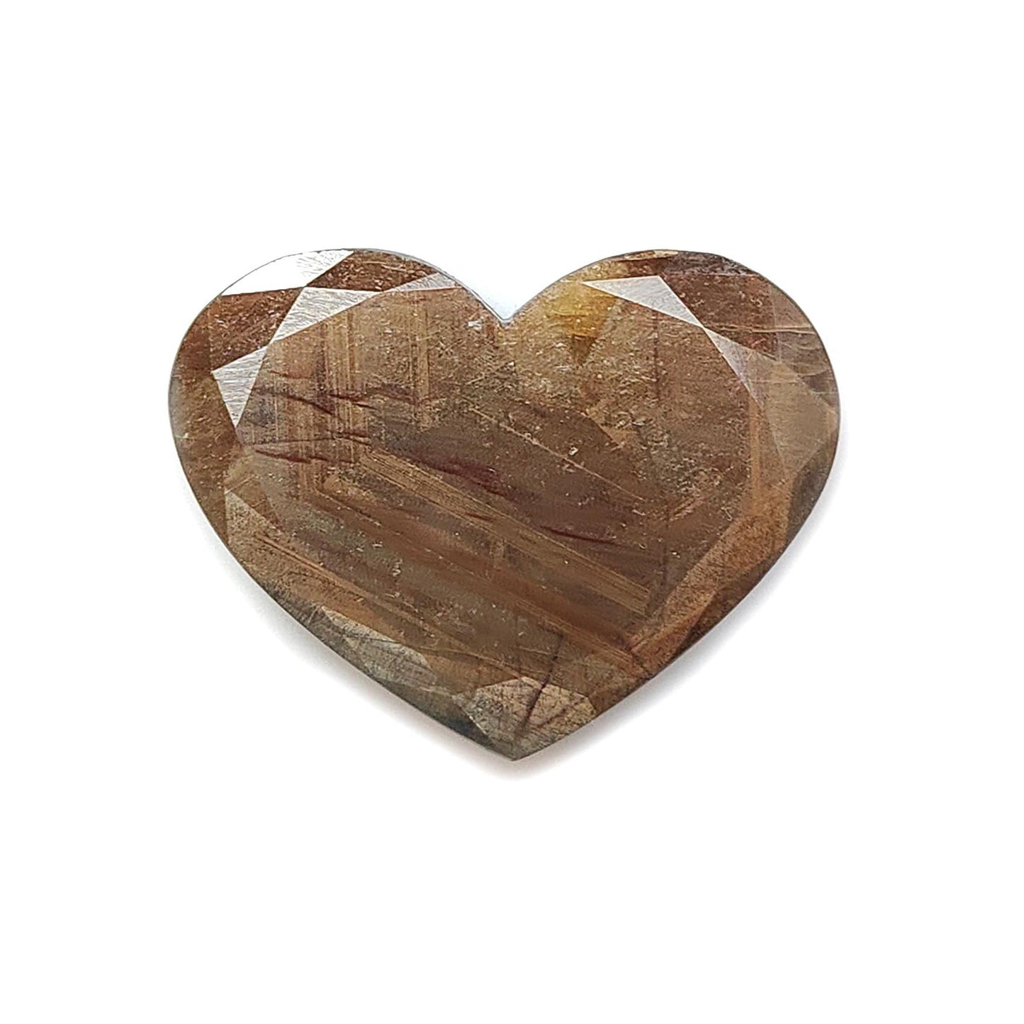 Golden Brown Chocolate Sapphire Gemstone Faceted Cut: Natural Untreated Unheated Sapphire Heart, Fancy Shape 1pc for Jewelry