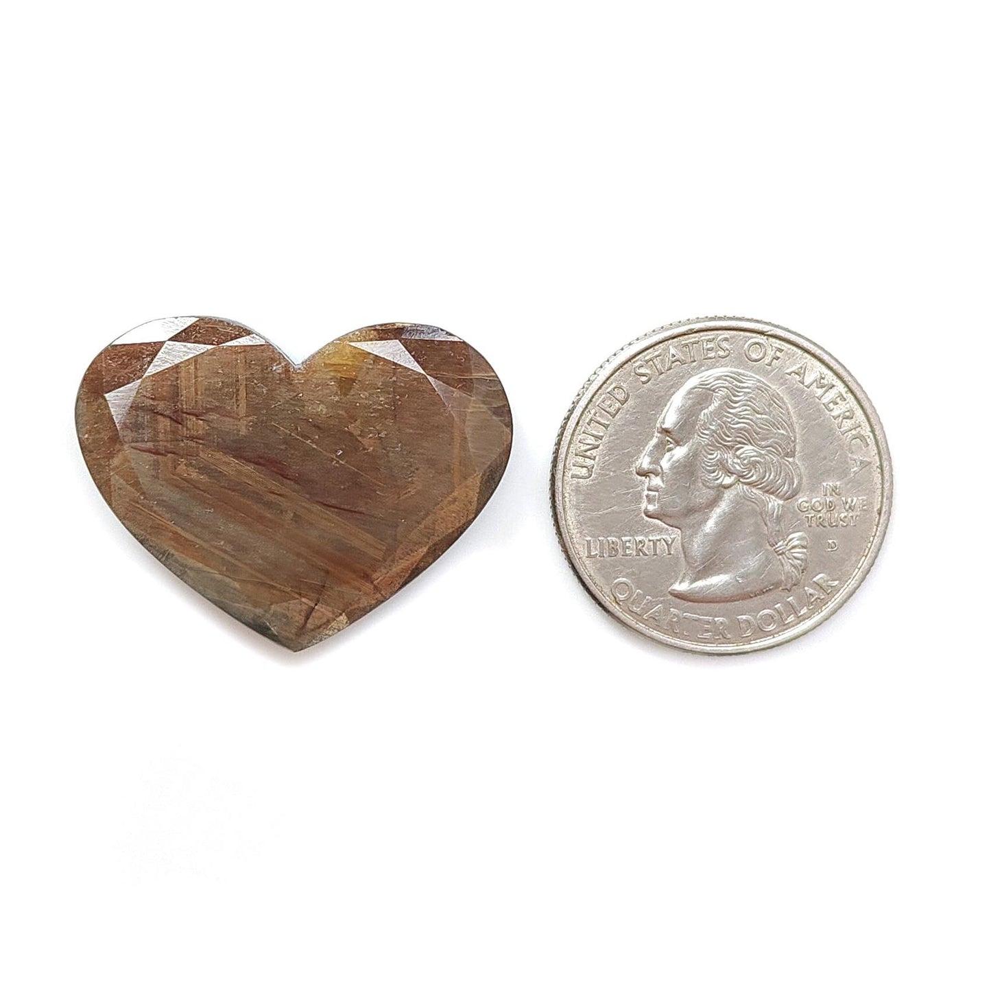 Golden Brown Chocolate Sapphire Gemstone Faceted Cut: Natural Untreated Unheated Sapphire Heart, Fancy Shape 1pc for Jewelry