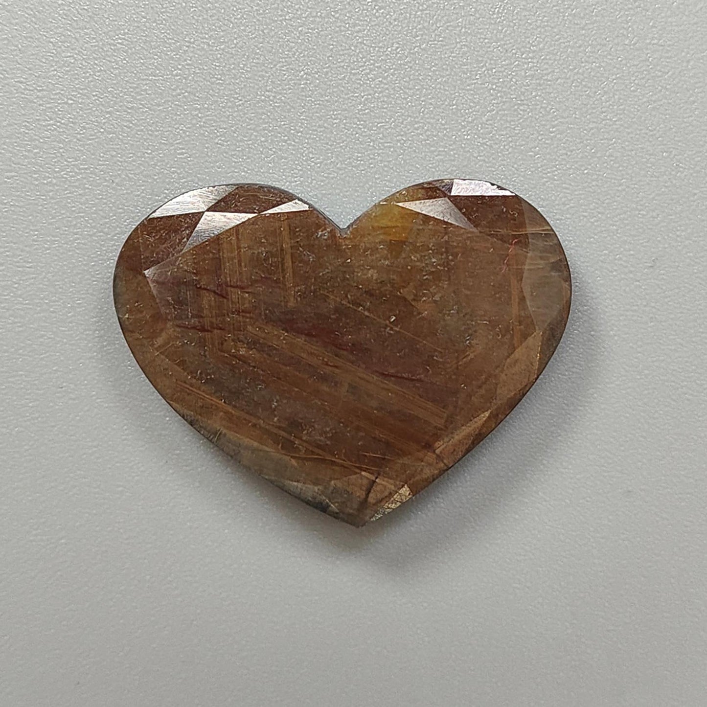Golden Brown Chocolate Sapphire Gemstone Faceted Cut: Natural Untreated Unheated Sapphire Heart, Fancy Shape 1pc for Jewelry