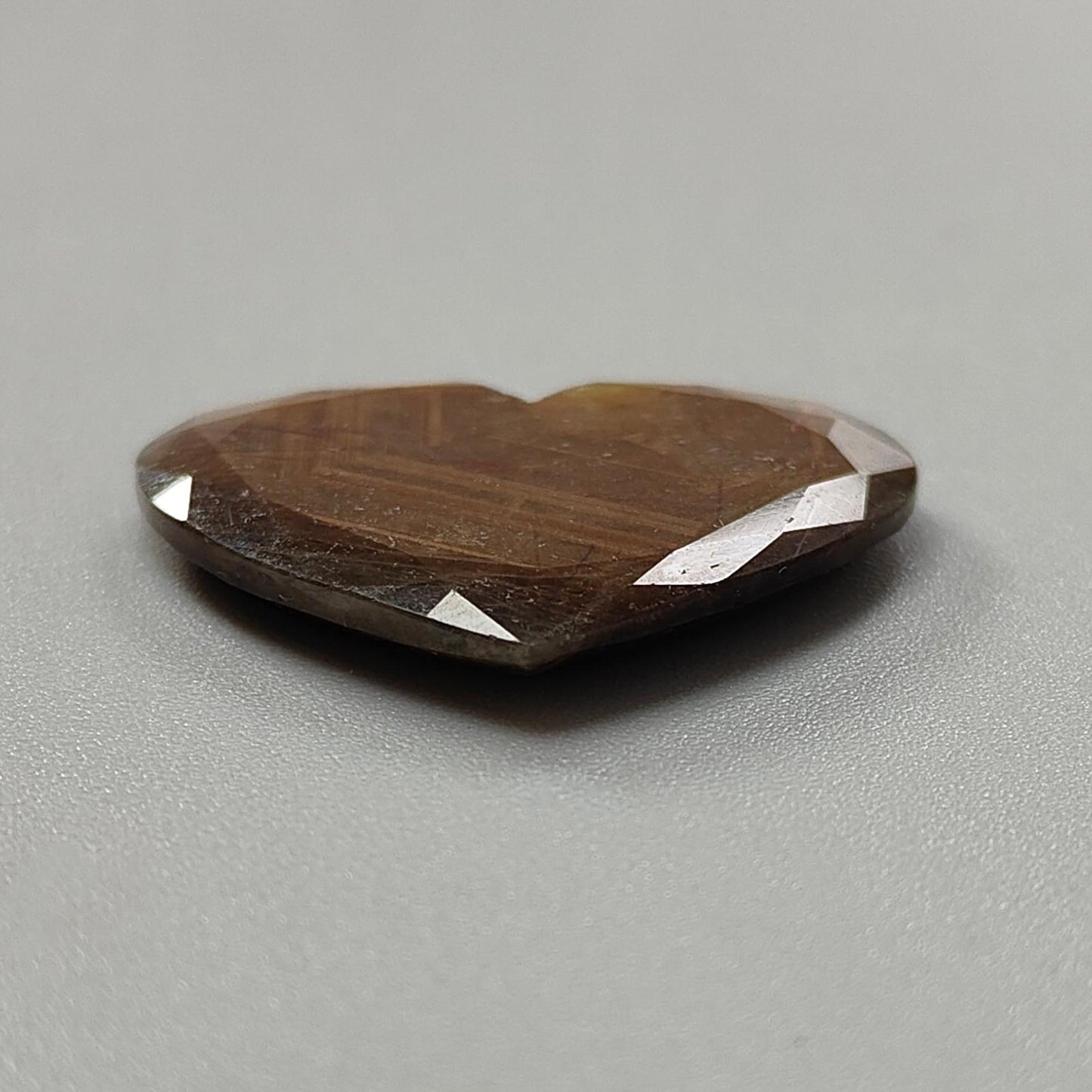 Golden Brown Chocolate Sapphire Gemstone Faceted Cut: Natural Untreated Unheated Sapphire Heart, Fancy Shape 1pc for Jewelry