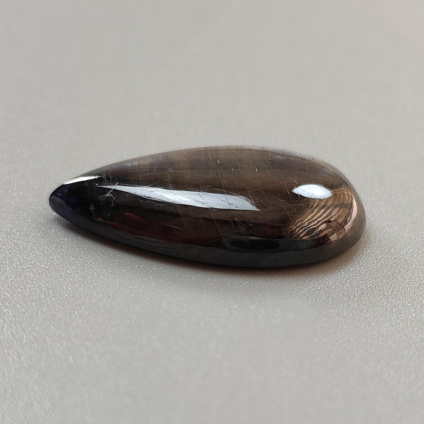 Star Sapphire Gemstone Cabochon: Natural Untreated Blue, Golden Brown Sapphire Oval Pear Shape Cabochon 1pc for Jewelry September Birthstone