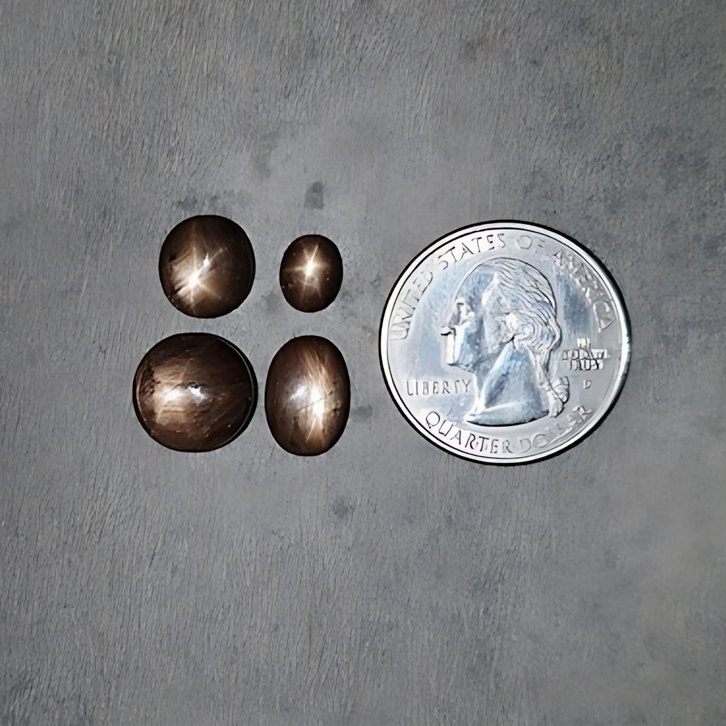23.30cts Natural Untreated Golden Chocolate Star Sapphire Gemstone Oval Shape Cabochon 7.5*6mm - 12mm 4pcs