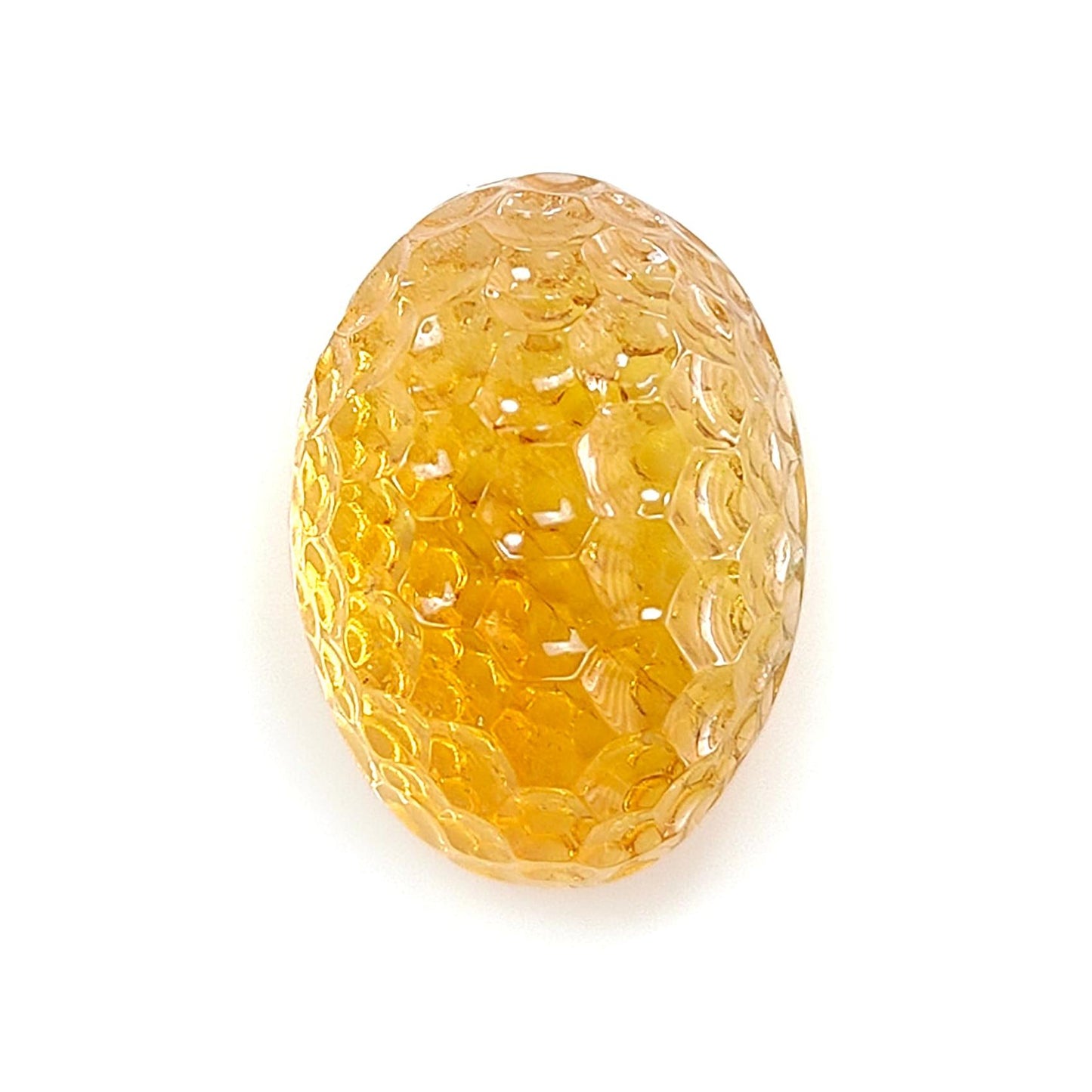 Citrine Gemstone Carving: Natural Untreated Unheated Yellow Citrine Hand Carved Oval Shape 1pc For Jewelry
