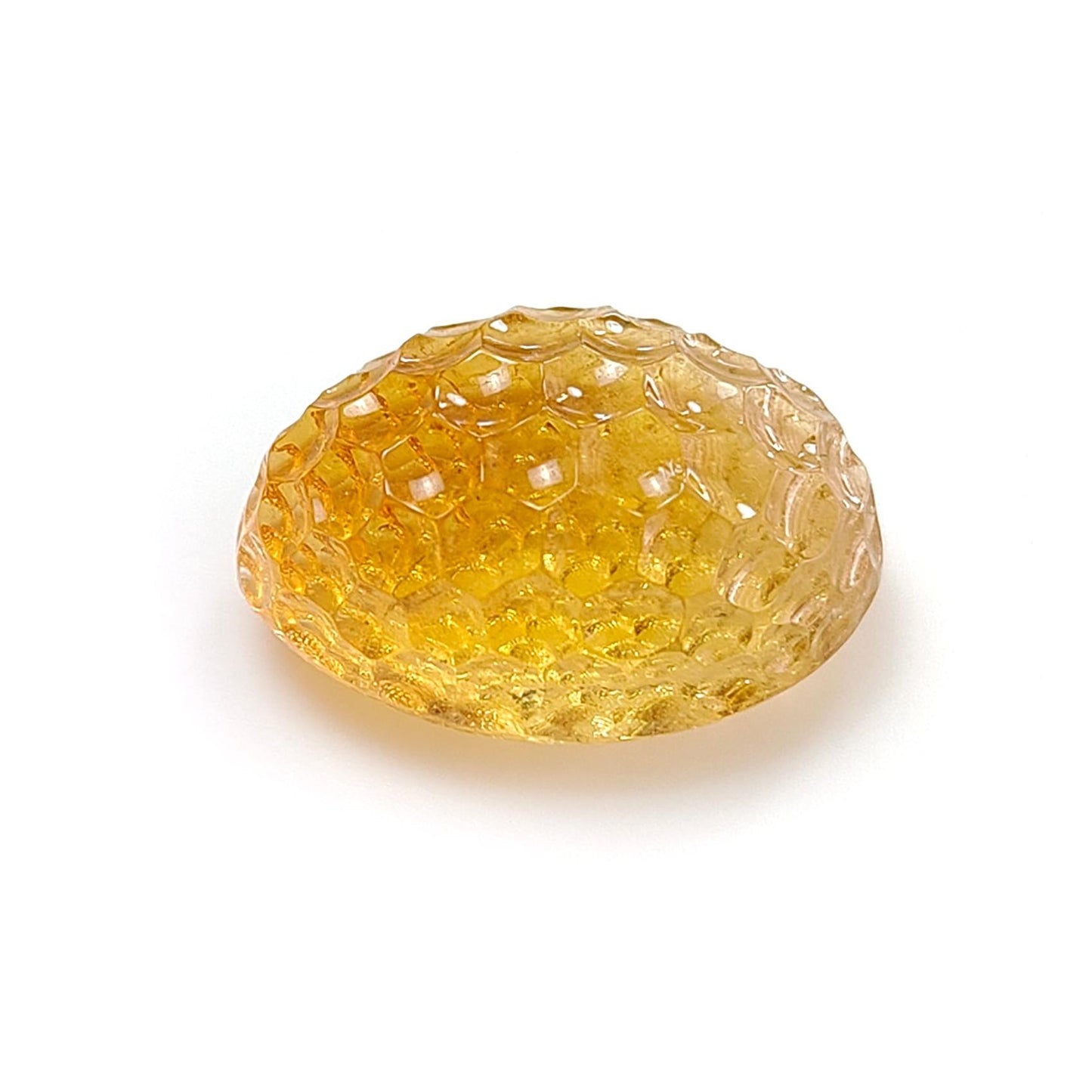 Citrine Gemstone Carving: Natural Untreated Unheated Yellow Citrine Hand Carved Oval Shape 1pc For Jewelry