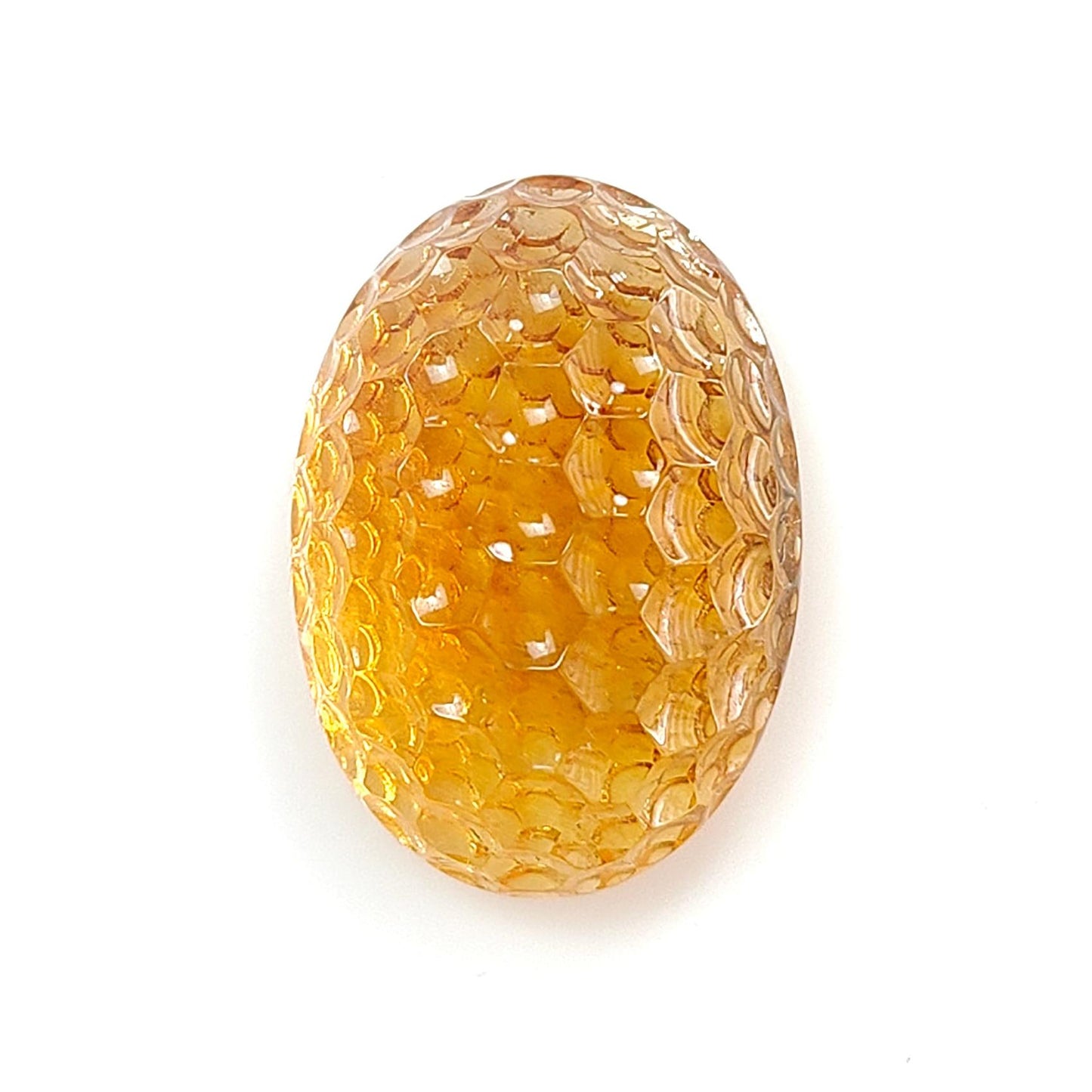 Citrine Gemstone Carving: Natural Untreated Unheated Yellow Citrine Hand Carved Oval Shape 1pc For Jewelry