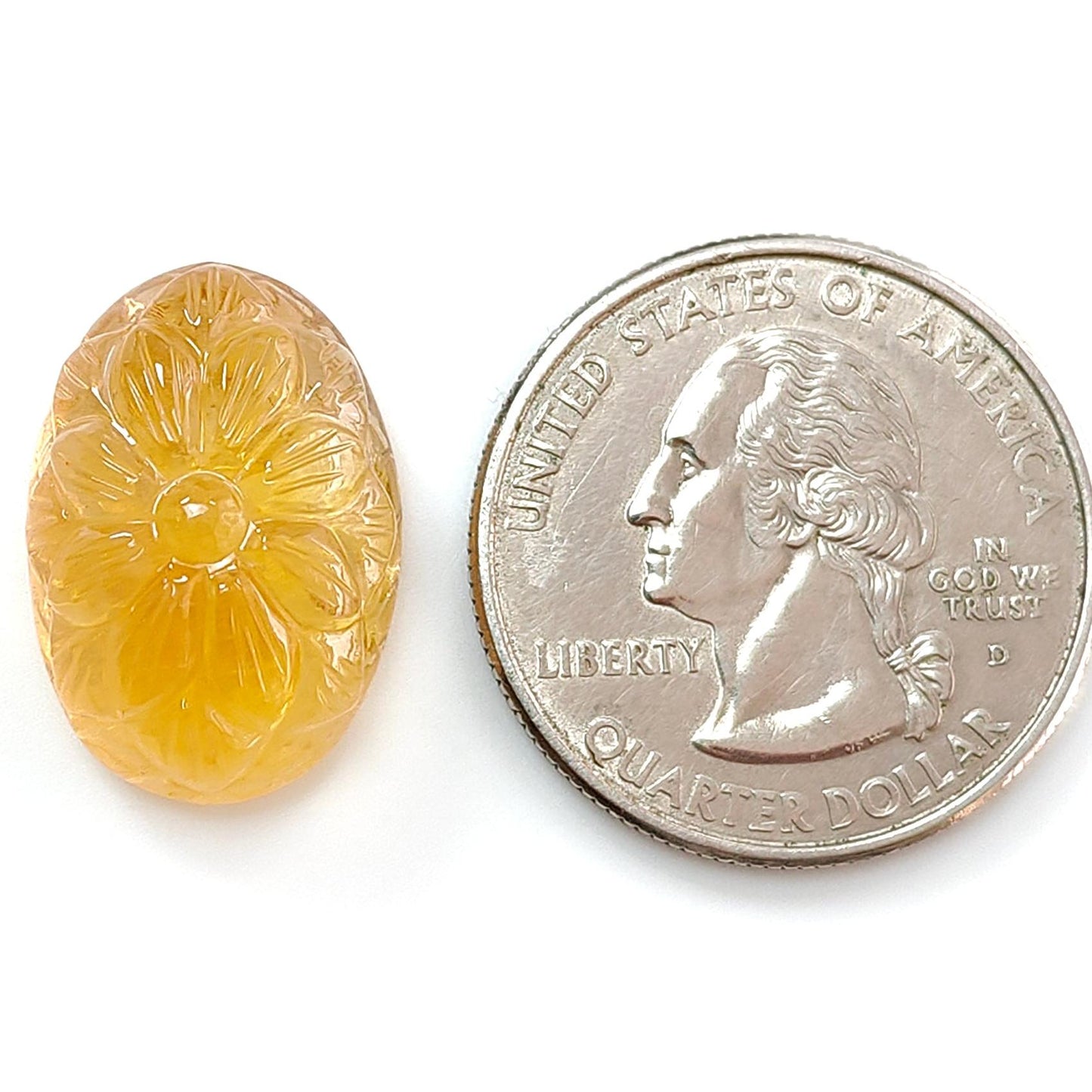 Citrine Gemstone Carving: Natural Untreated Unheated Yellow Citrine Gemstone Hand Carved Oval Shape 1pc For Jewelry
