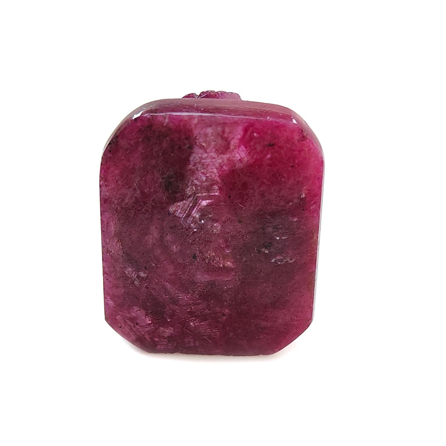 Ruby Gemstone Sculpture Figurine: 82.90cts Natural Untreated Ruby Lord Ganesha Idol Carving 26*21mm July Birthstone