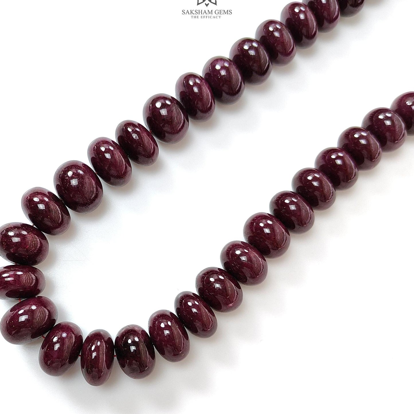 Ruby Gemstone Rondelle Necklace : 1685.00cts Natural Untreated Red Ruby Plain Necklace 15mm - 20mm 20"