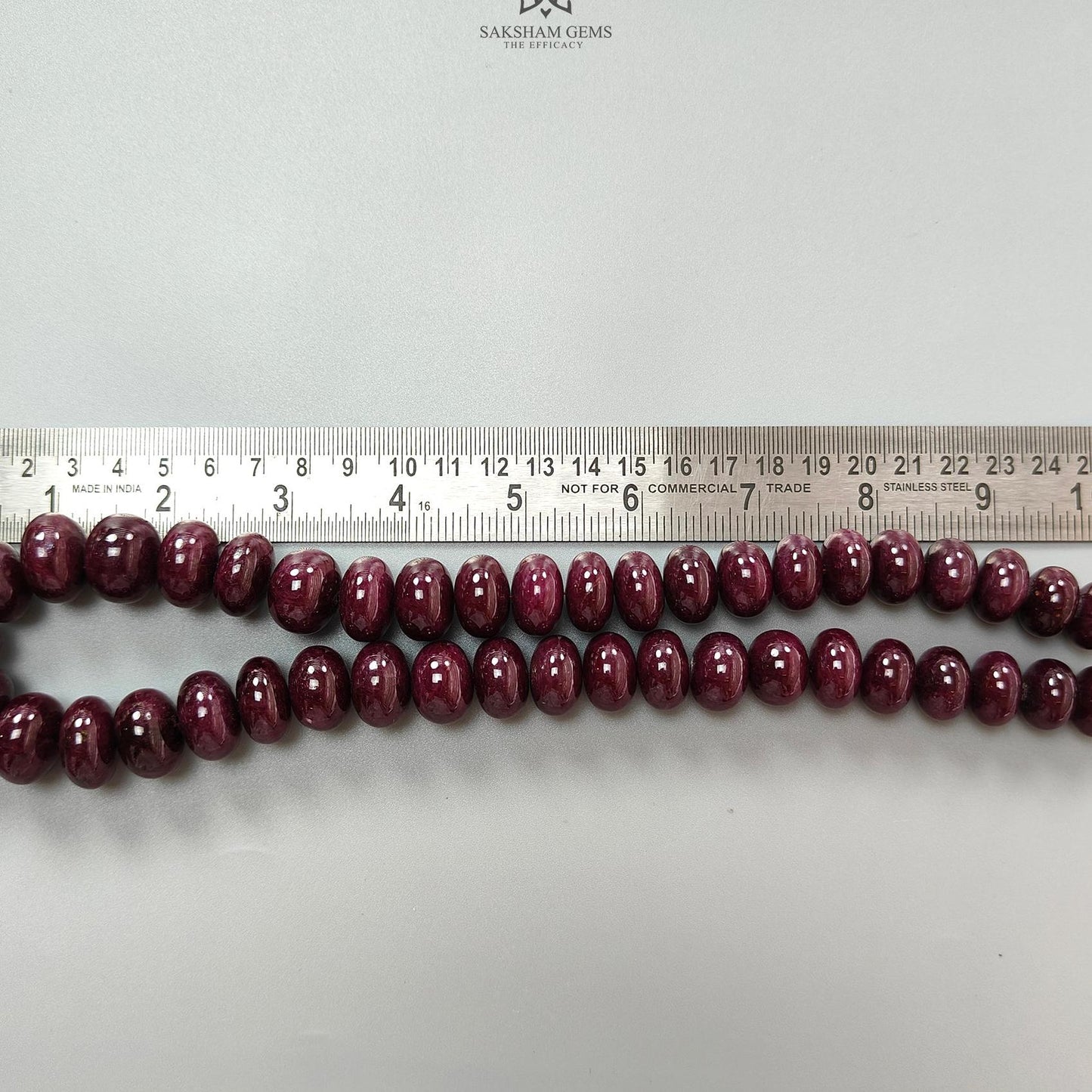 Ruby Gemstone Rondelle Necklace : 1685.00cts Natural Untreated Red Ruby Plain Necklace 15mm - 20mm 20"