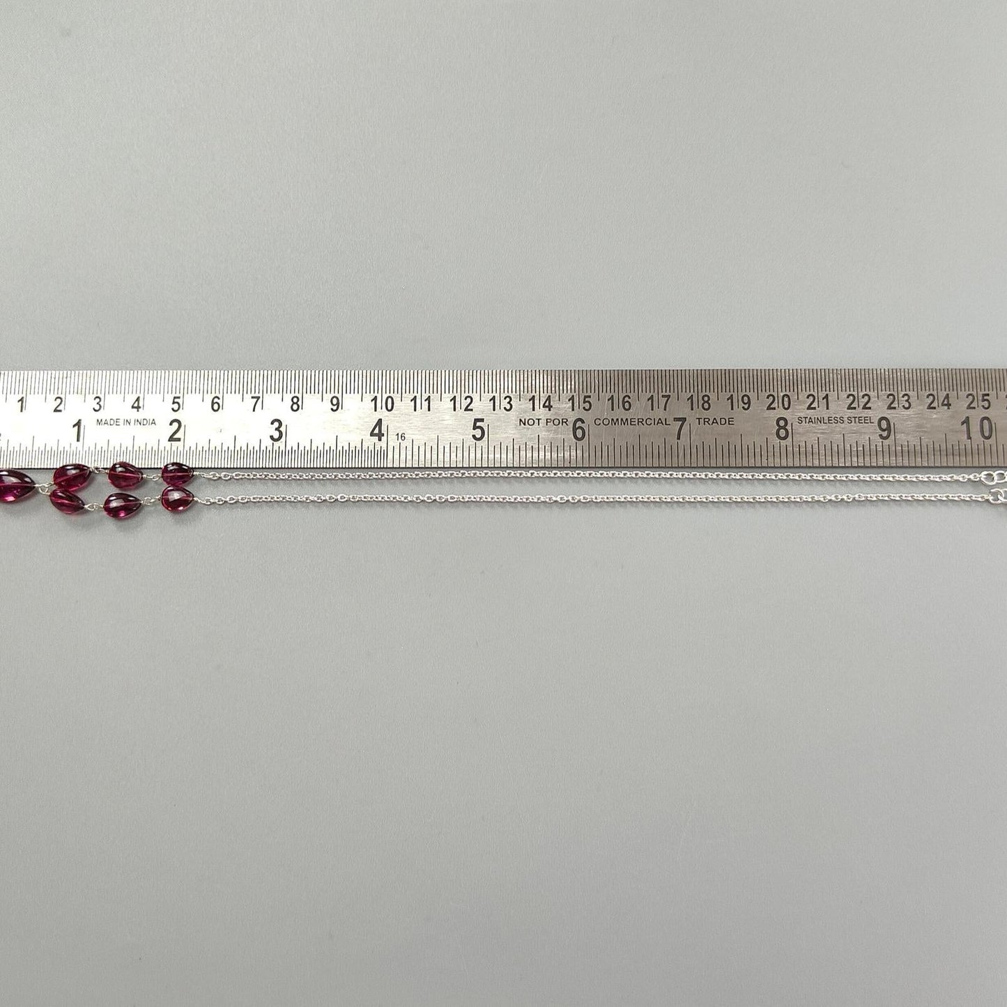 Rubellite Tourmaline Necklace: 36.00cts Natural Pink Tourmaline 925 Sterling Silver Plain Pear 8*6mm - 12*8mm 21"