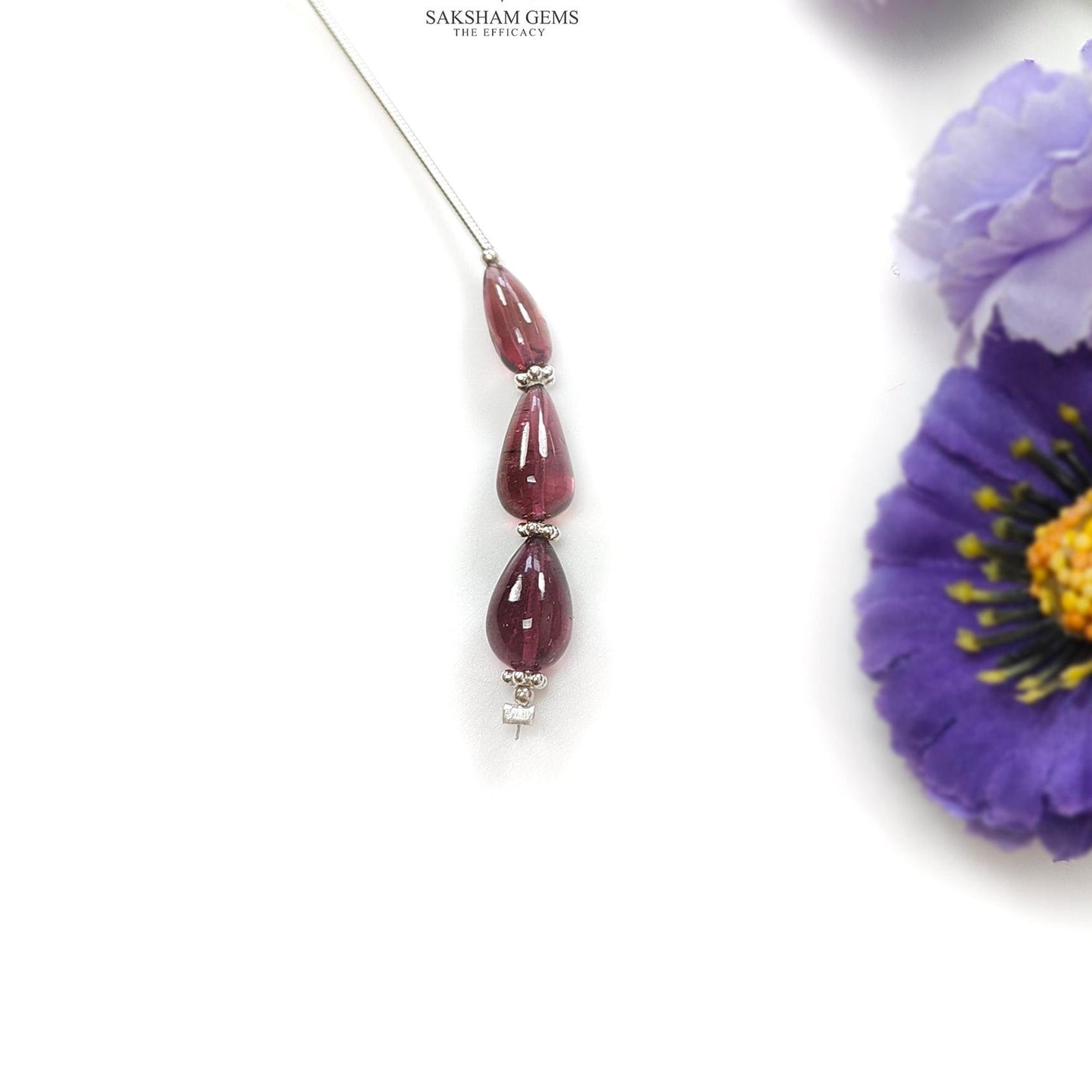 Rubellite Tourmaline Gemstone Loose Beads : 9.00cts Natural Untreated Tourmaline Plain Teardrops Nuggets 10mm - 11mm