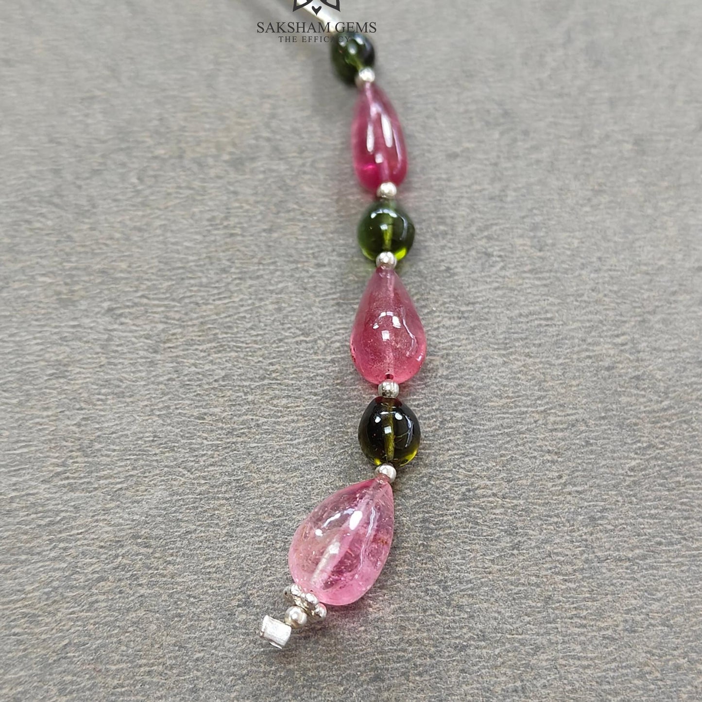 Watermelon Tourmaline Gemstone Loose Beads : 12.20cts Natural Multi Color Tourmaline Plain Teardrops Nuggets 5mm - 10.5mm