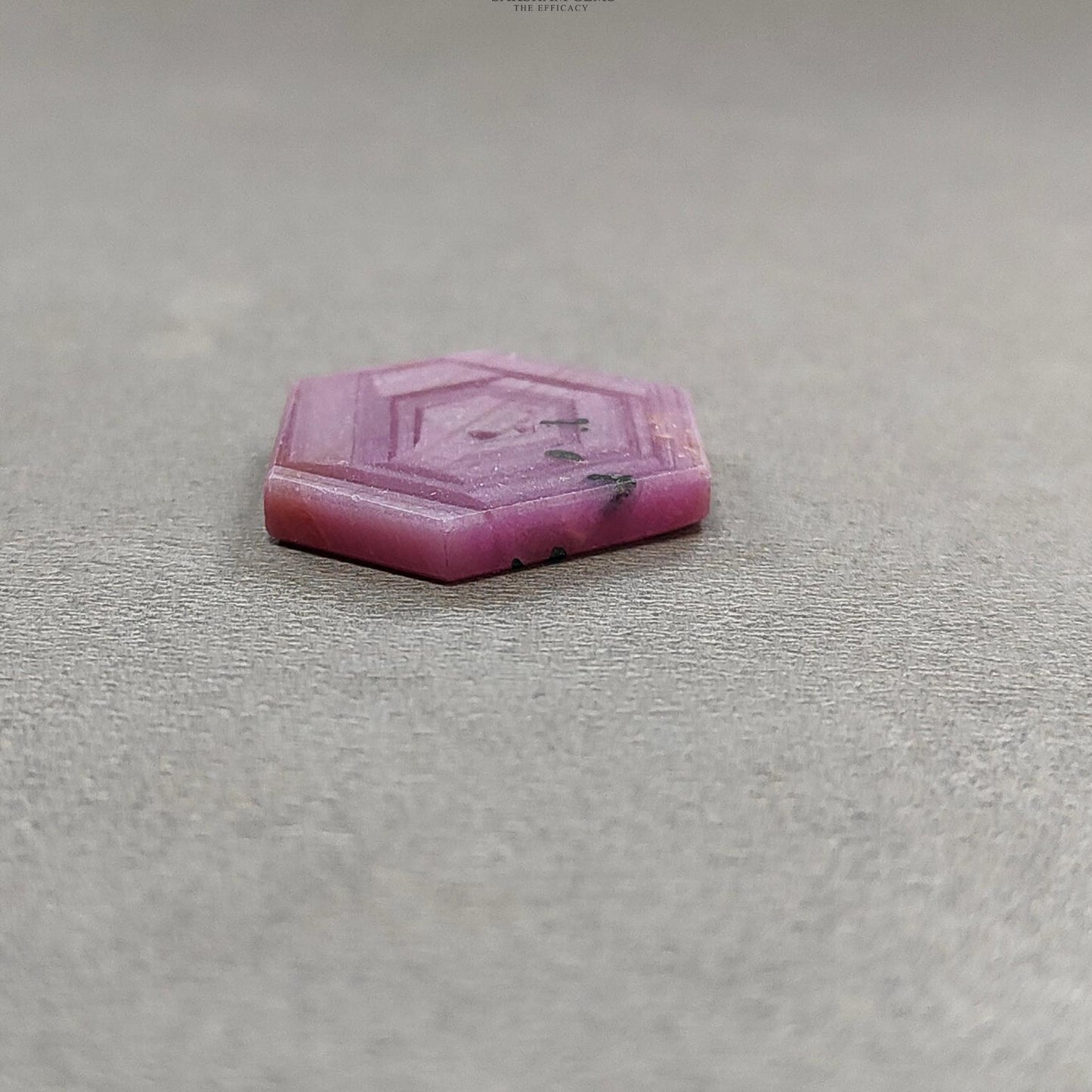 Rosemary Sheen SAPPHIRE Gemstone Flat Slices : Natural Untreated Unheated Pink Sapphire Hexagon Shape 1pc
