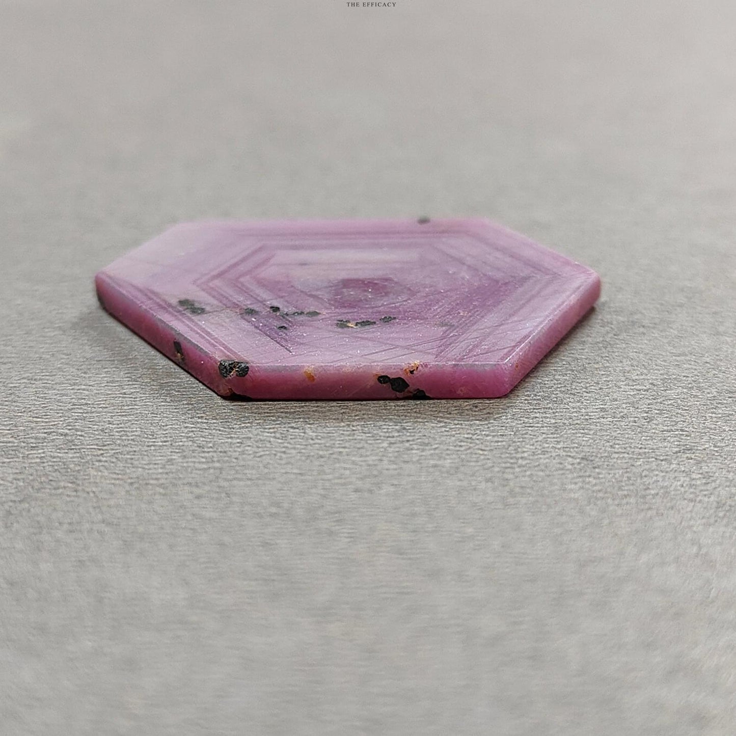 Rosemary Sheen SAPPHIRE Gemstone Flat Slices : Natural Untreated Unheated Pink Sapphire Hexagon Shape 1pc