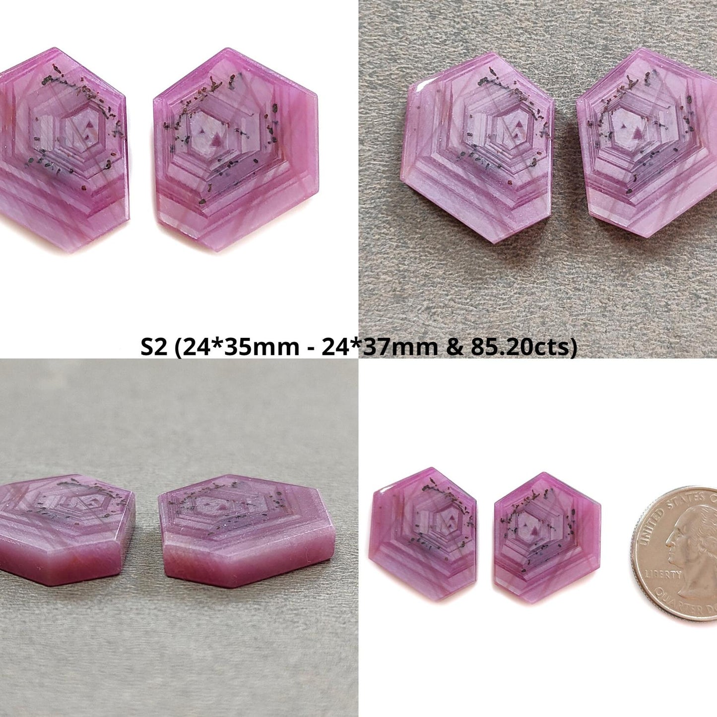 Pink Sapphire Slices