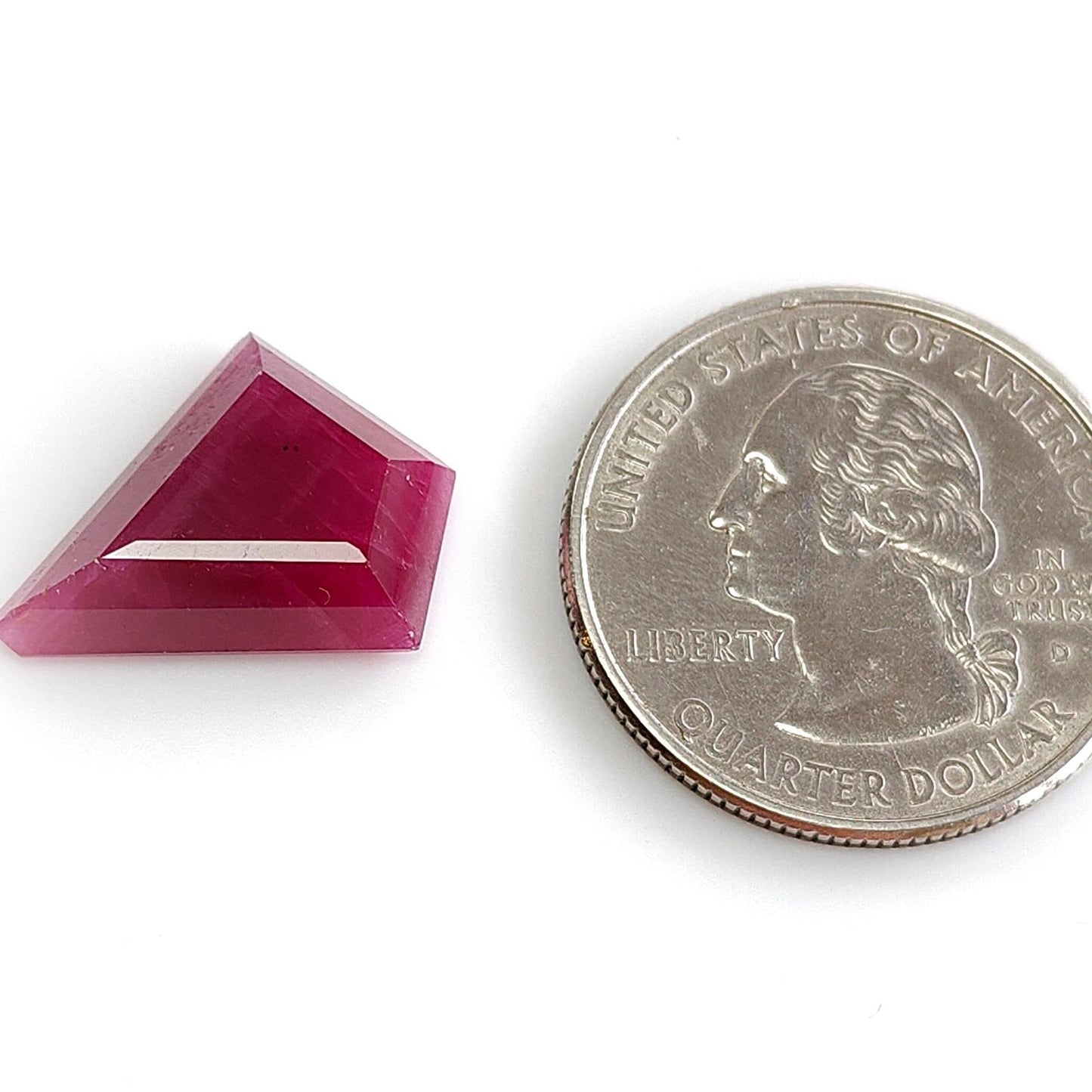 Ruby Gemstone Step Cut : 11.40cts Natural Untreated Unheated Red Ruby Uneven Shape 20*14mm 1pc