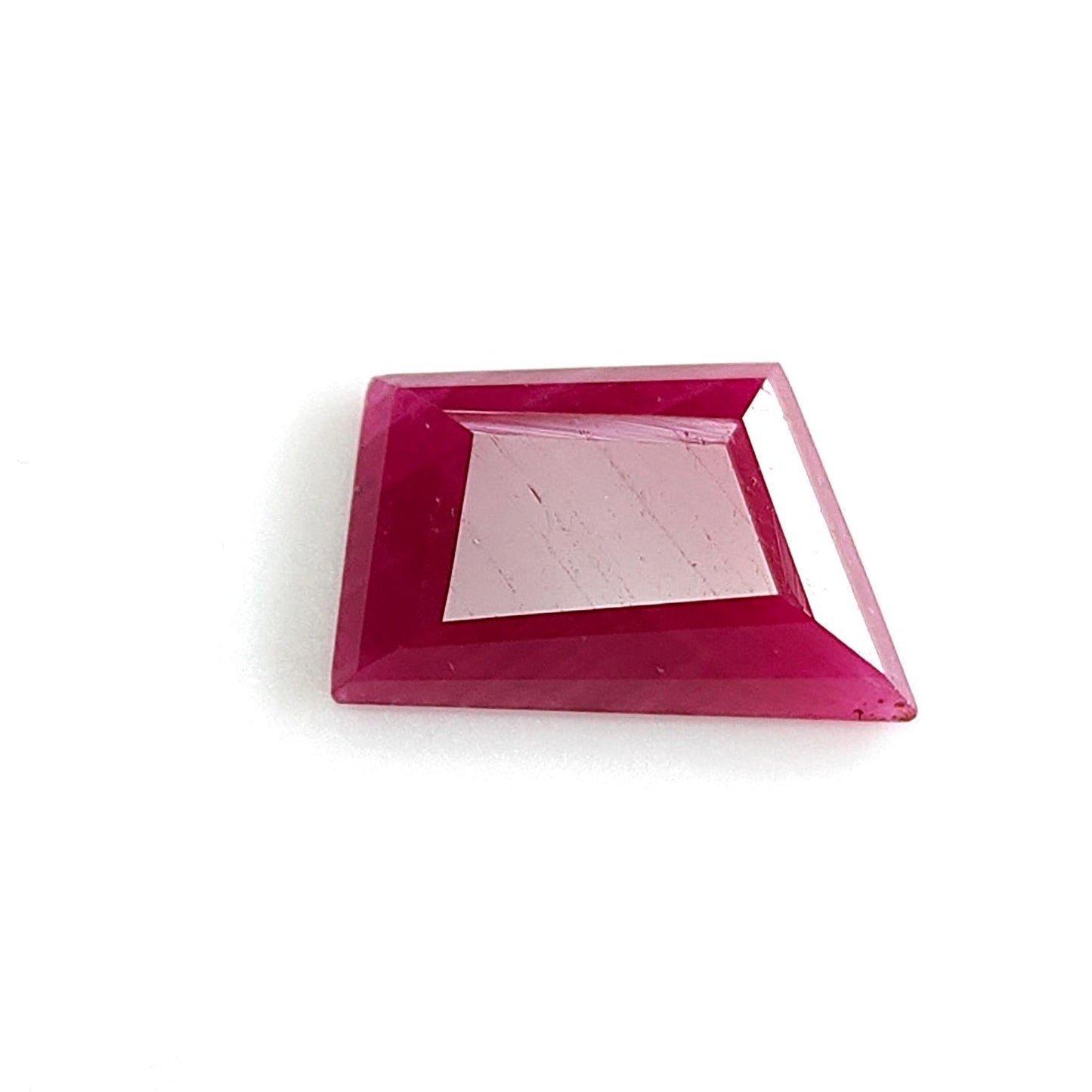 Ruby Gemstone Step Cut :12.10cts Natural Untreated Unheated Red Ruby Trapezium Shape 17*16mm 1pc