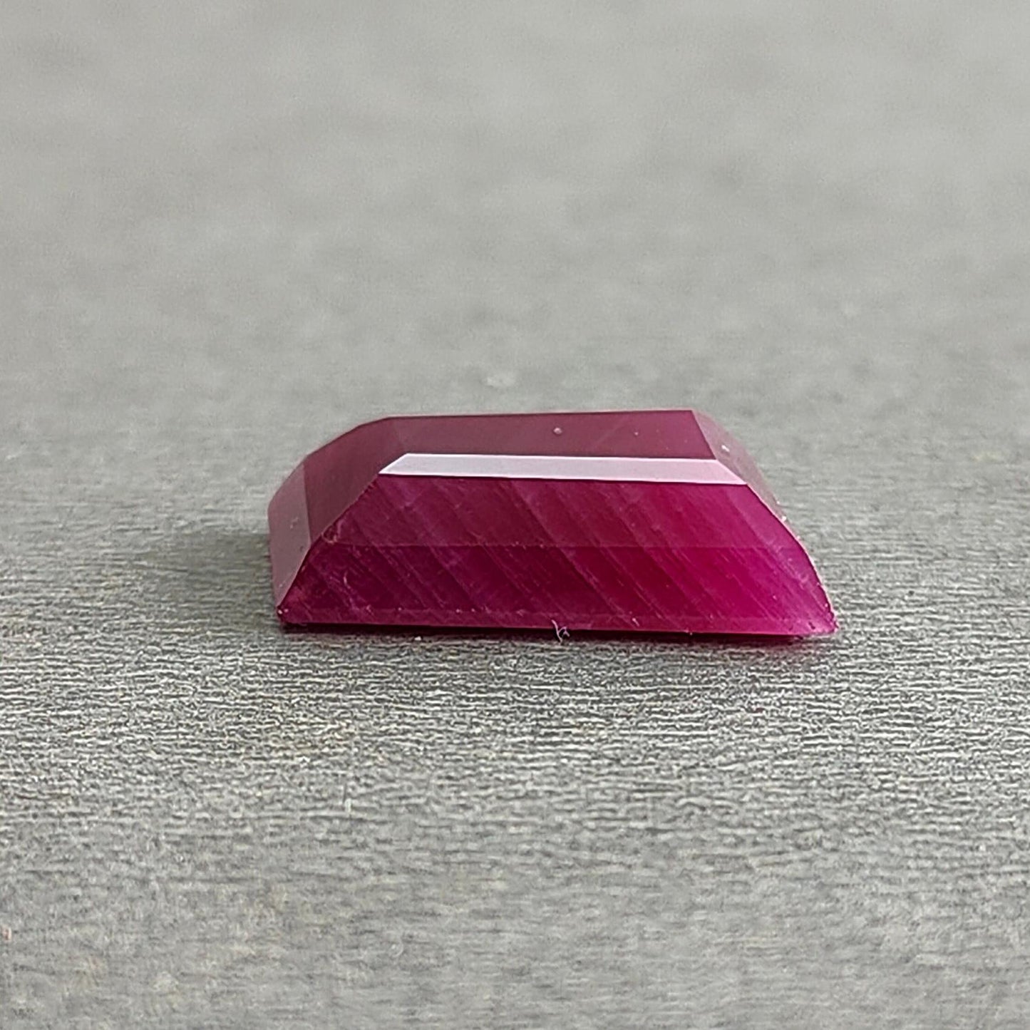 Ruby Gemstone Step Cut : 13.80cts Natural Untreated Unheated Red Ruby Trapezium Shape 17*12mm 1pc