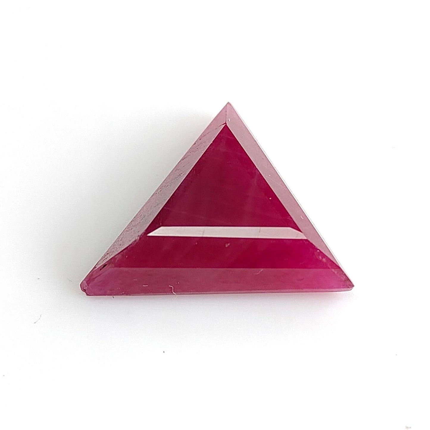 Ruby Gemstone Step Cut : 13.30cts Natural Untreated Unheated Red Ruby Triangle Shape 17*5mm 1pc