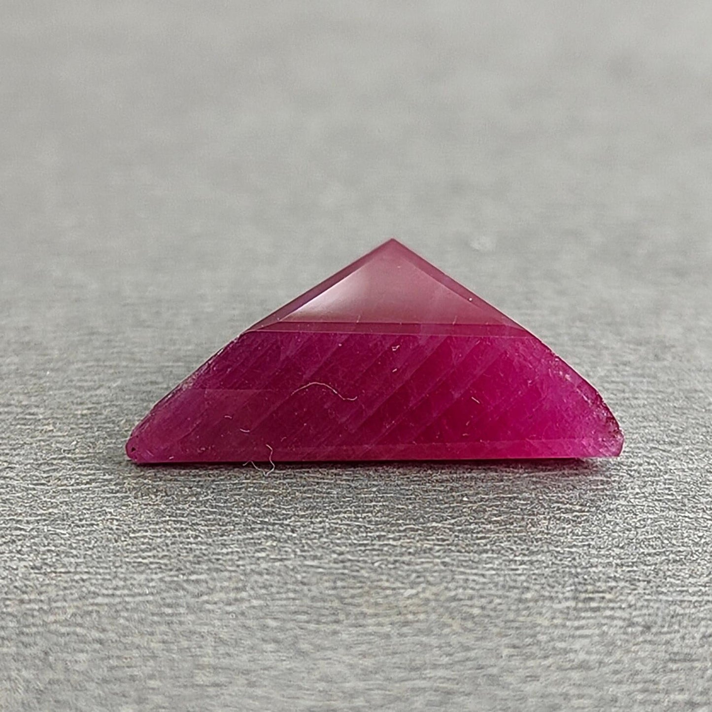 Ruby Gemstone Step Cut : 13.30cts Natural Untreated Unheated Red Ruby Triangle Shape 17*5mm 1pc