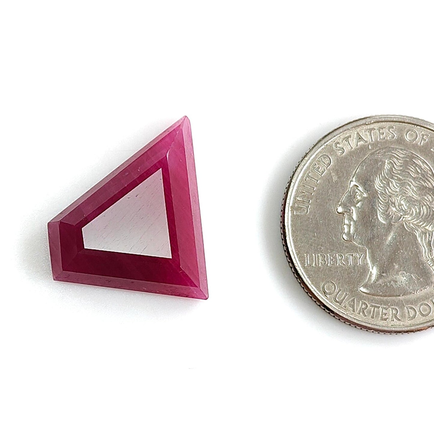 Ruby Gemstone Step Cut : 16.20cts Natural Untreated Unheated Red Ruby Trapezium Shape 17*20mm 1pc