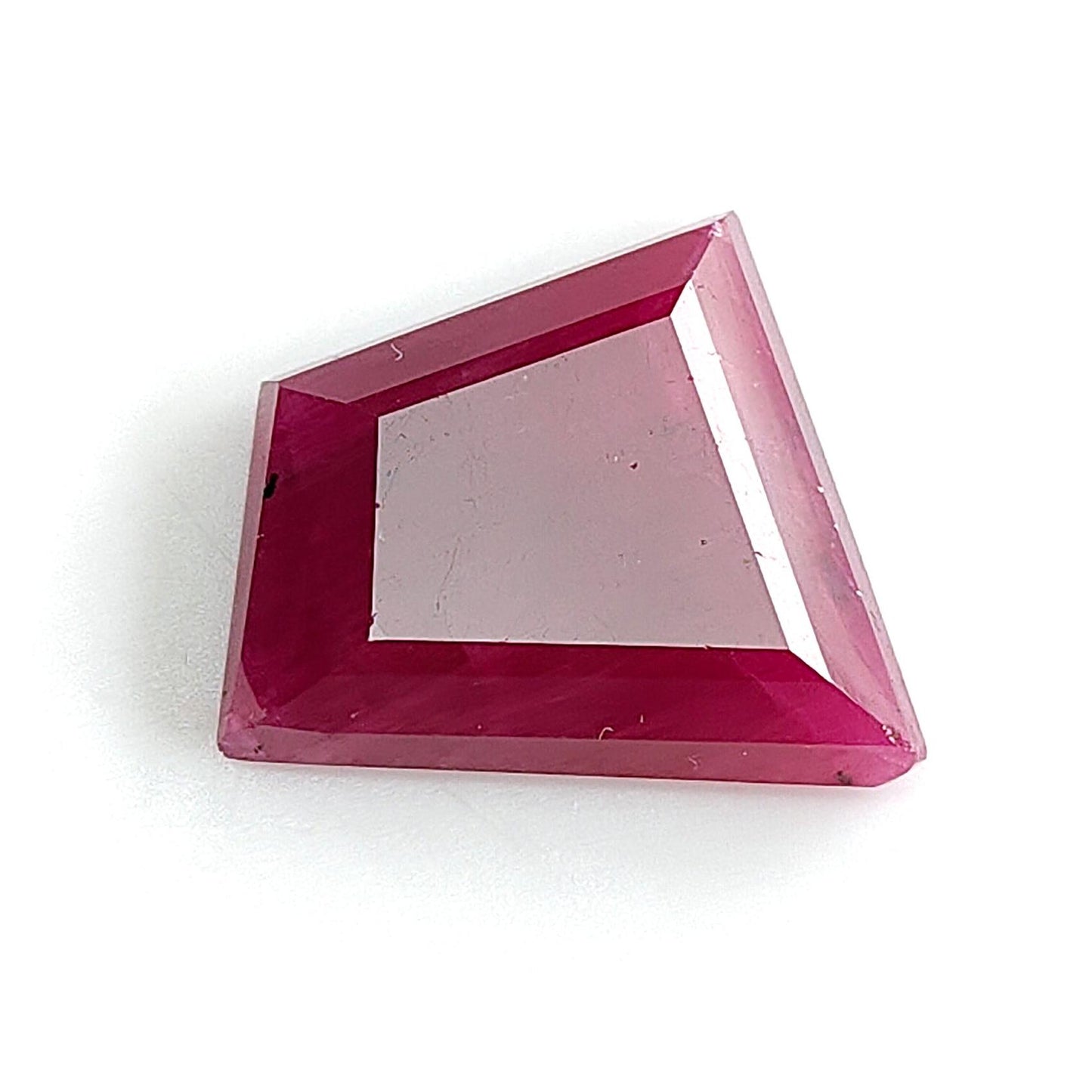 Ruby Gemstone Step Cut : 16.40cts Natural Untreated Unheated Red Ruby Trapezium Shape 18*16mm 1pc