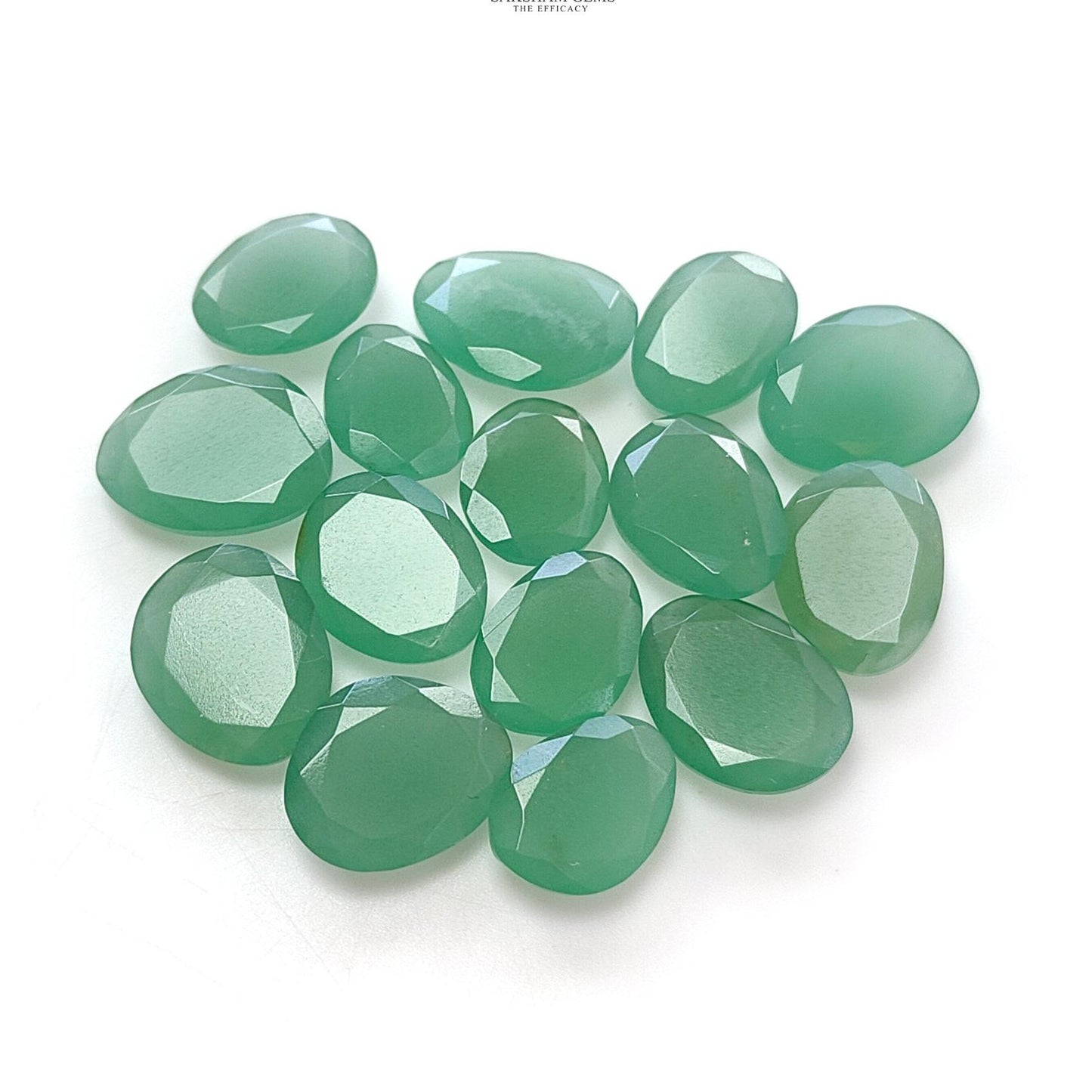 GREEN QUARTZ Gemstone Rose Cut : Natural Untreated Unheated Quartz Both Side Faceted Uneven Shape Lots
