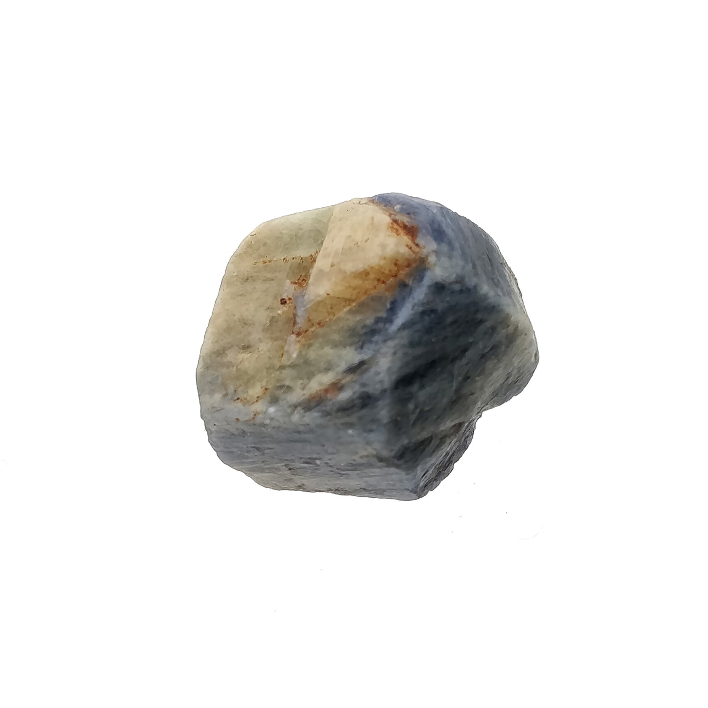 RECORD KEEPER Blue SAPPHIRE Gemstone Crystal: 100.95cts Natural Unheated Triangle Formative Sapphire Rough Specimen 26.5*19.5mm
