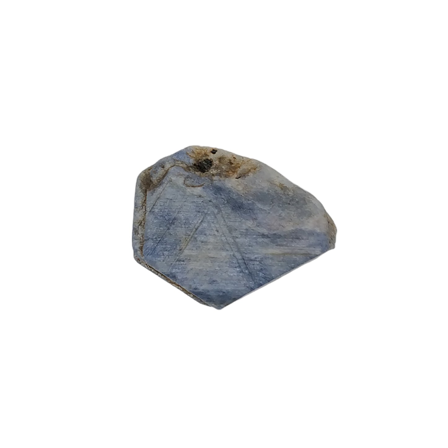 RECORD KEEPER Blue SAPPHIRE Gemstone Crystal : 66.35cts Natural Unheated Triangle Formative Sapphire Rough Specimen 31.5*25mm