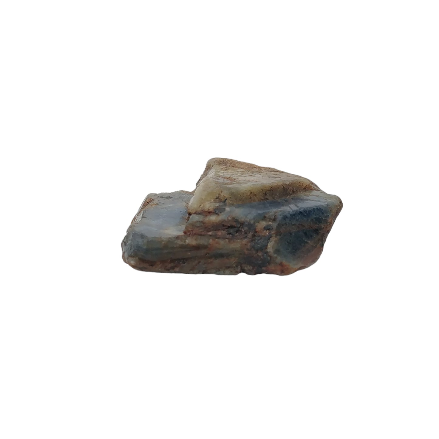 RECORD KEEPER Blue SAPPHIRE Gemstone Crystal : 189.60cts Natural Unheated Triangle Formative Sapphire Rough Specimen 42.5*39.5mm