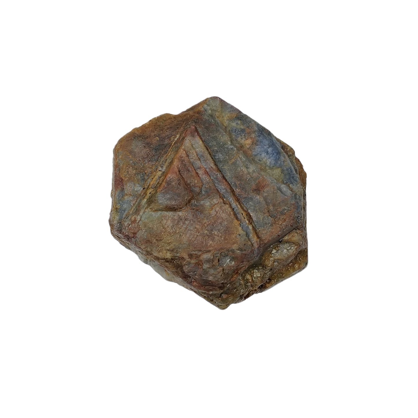 RECORD KEEPER Blue SAPPHIRE Gemstone Crystal : 1097.30cts Natural Unheated Triangle Formative Sapphire Rough Specimen 65*50mm