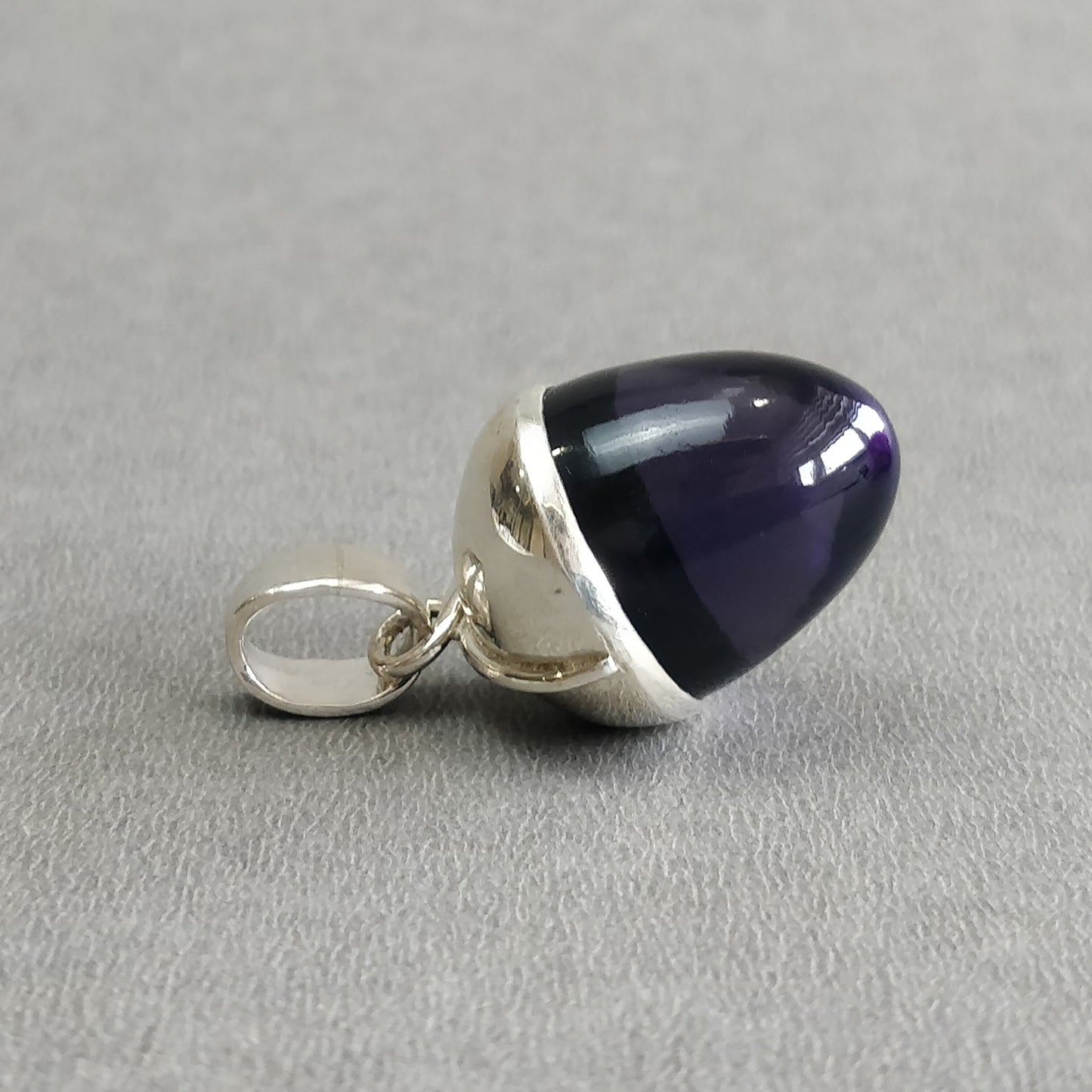 925 Sterling Silver With Rhinestone Pendant : 15.50gms(Approx) Fashion XL Size Bullet Pendant 1.5" Gift For Her