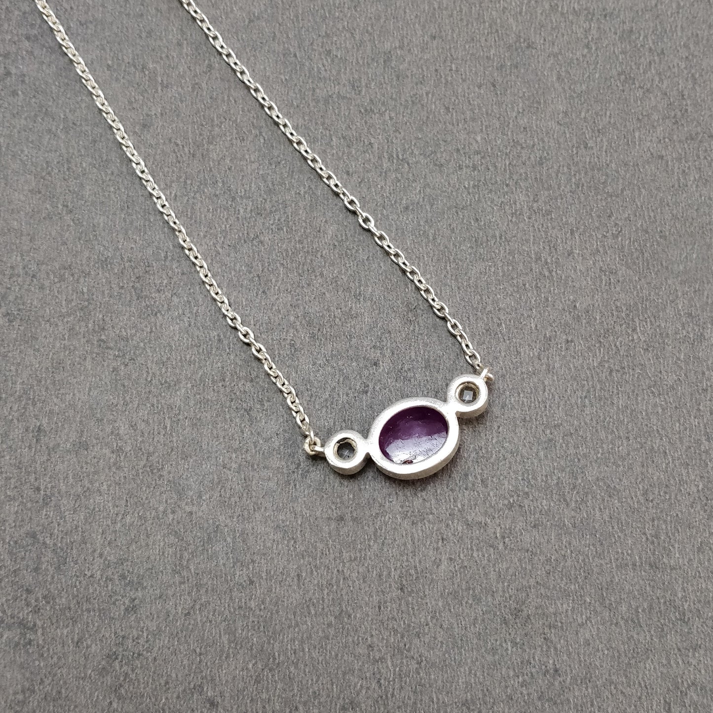 Ruby Gemstone & 925 Sterling Silver Necklace : Natural Untreated Ruby Checker Cut Silver And Gold Plated Chain Necklace Gift For Her