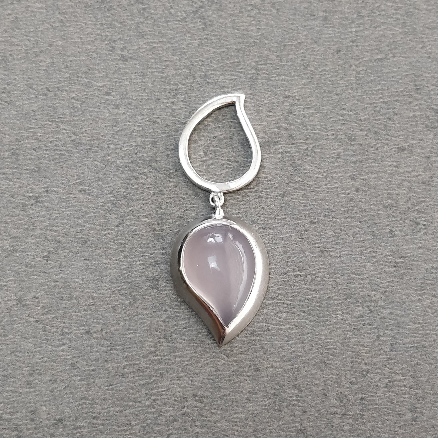 Pink Onyx Gemstone Jewelry Set : 925 Sterling Silver Natural Onyx Leaf Shape Cabochon Bezel Set Earrings Pendant Jewelry Set