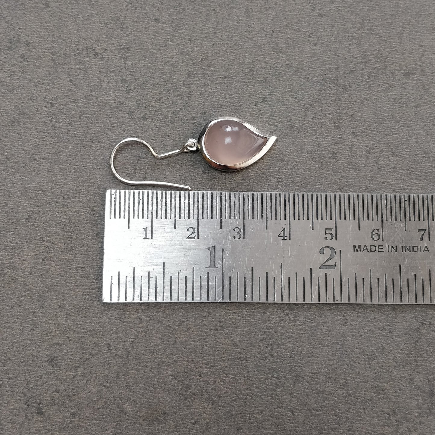 Pink Onyx Gemstone Jewelry Set : 925 Sterling Silver Natural Onyx Leaf Shape Cabochon Bezel Set Earrings Pendant Jewelry Set
