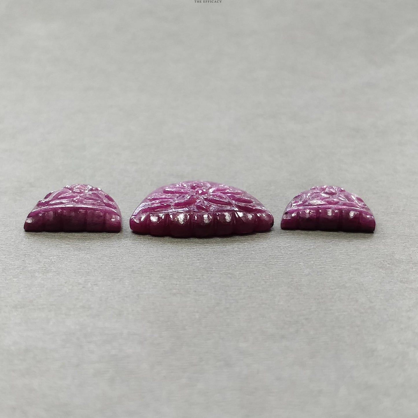 RUBY Gemstone Carving : 56.20cts Natural Untreated Unheated Red Ruby Hand Carved Uneven Shape 17*16mm - 23*19mm 3pcs