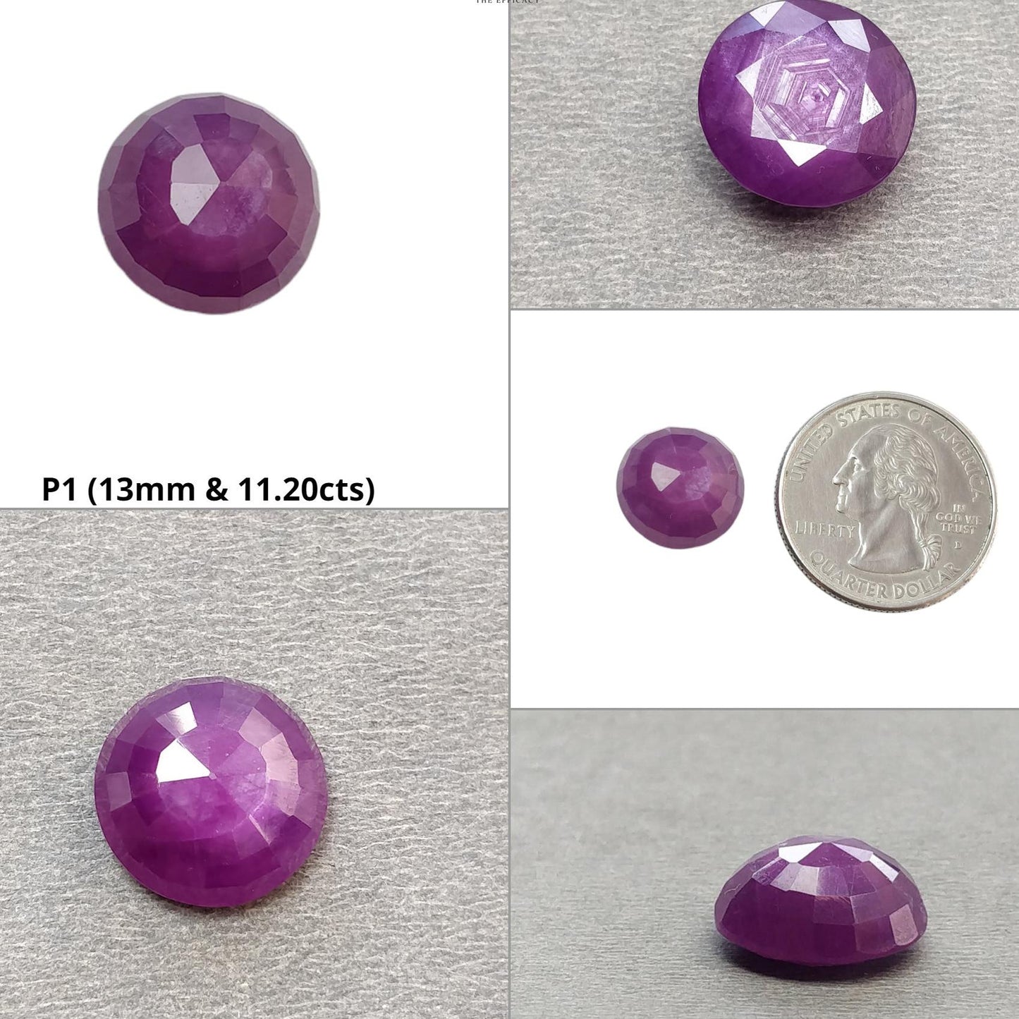 RUBY Gemstone Step Cut : Natural Untreated Unheated Raspberry Sheen Ruby Round Oval Triangle Shape