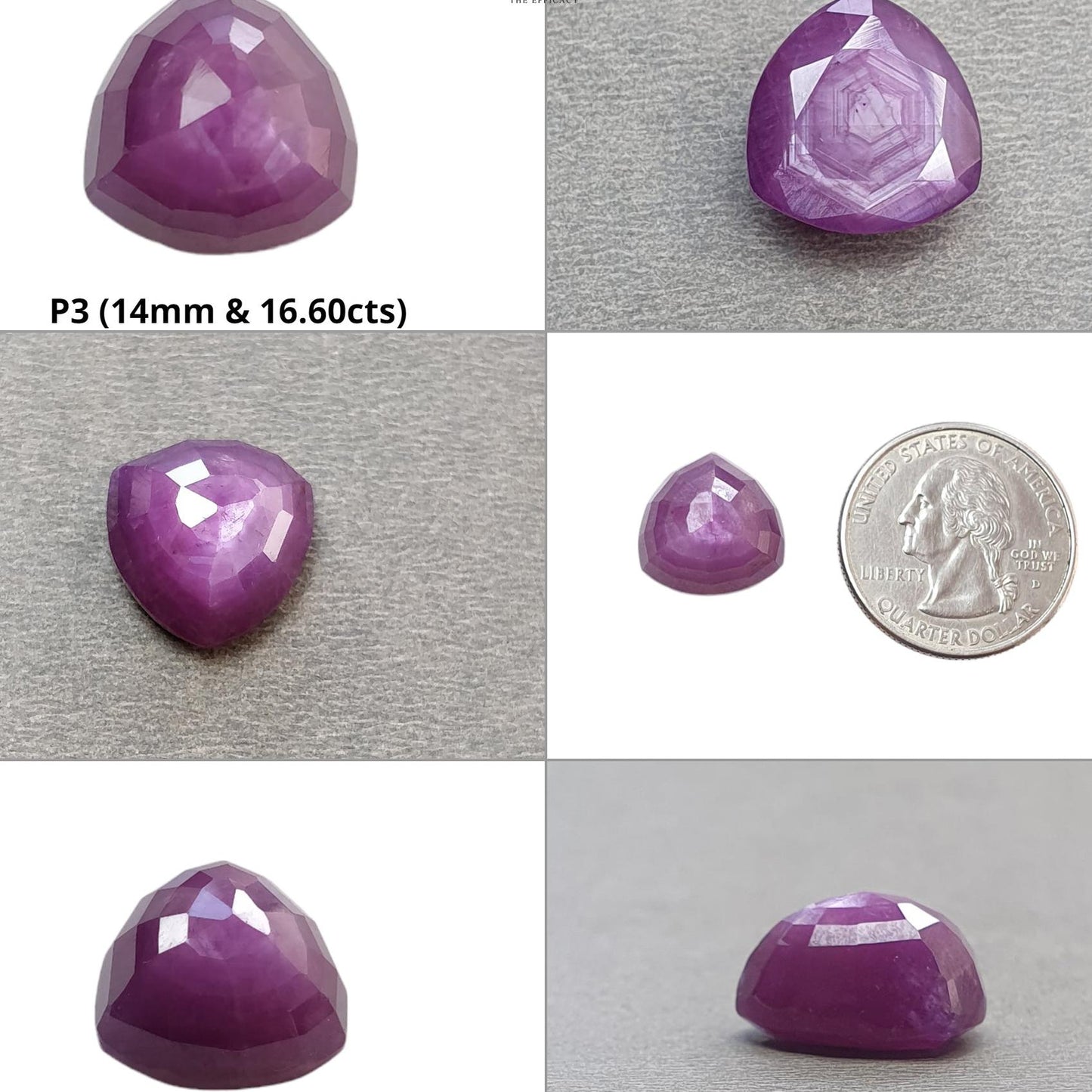 RUBY Gemstone Step Cut : Natural Untreated Unheated Raspberry Sheen Ruby Round Oval Triangle Shape