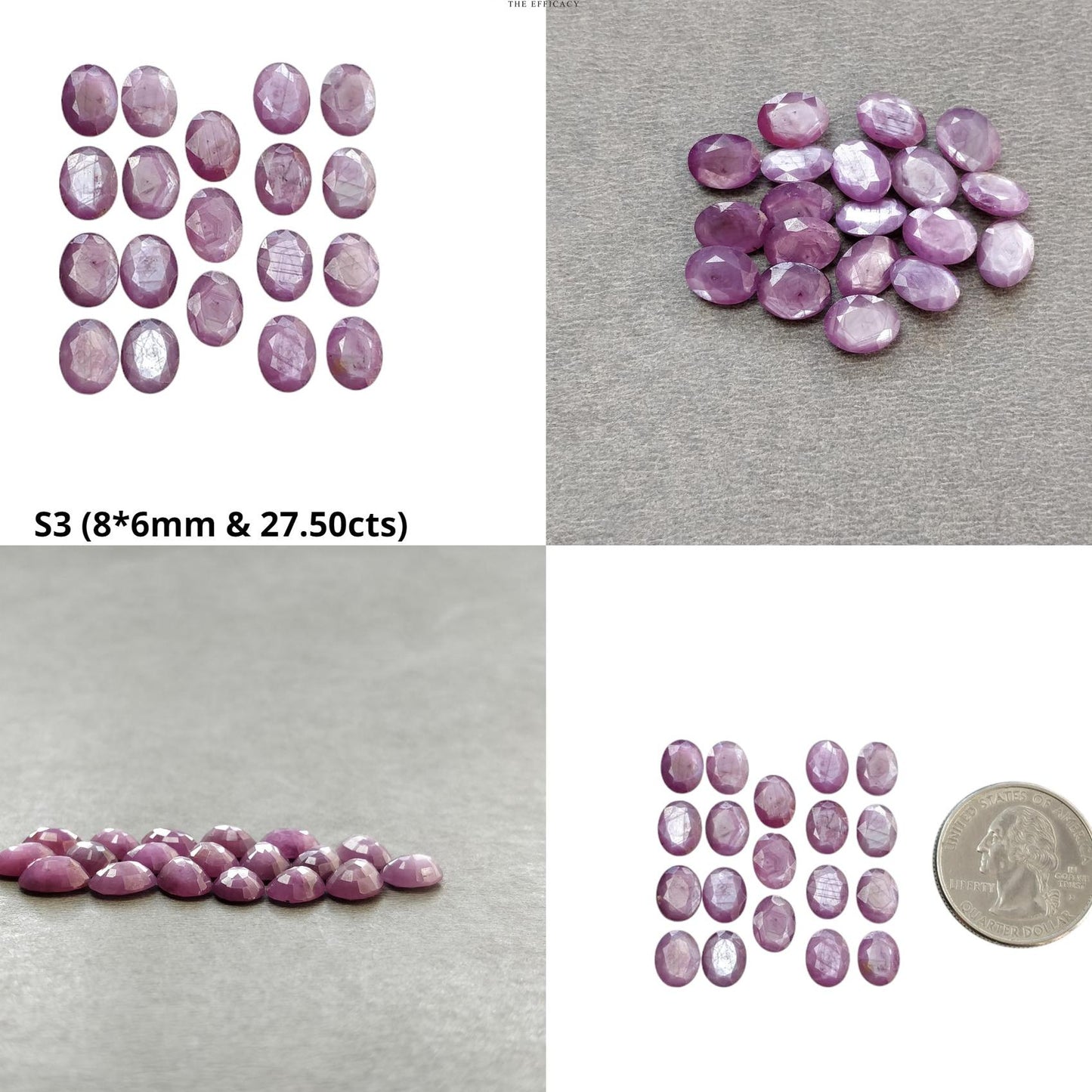 Sapphire Gemstone Normal Cut : Natural Untreated Unheated Raspberry Sheen Pink Sapphire Oval Shape Lot