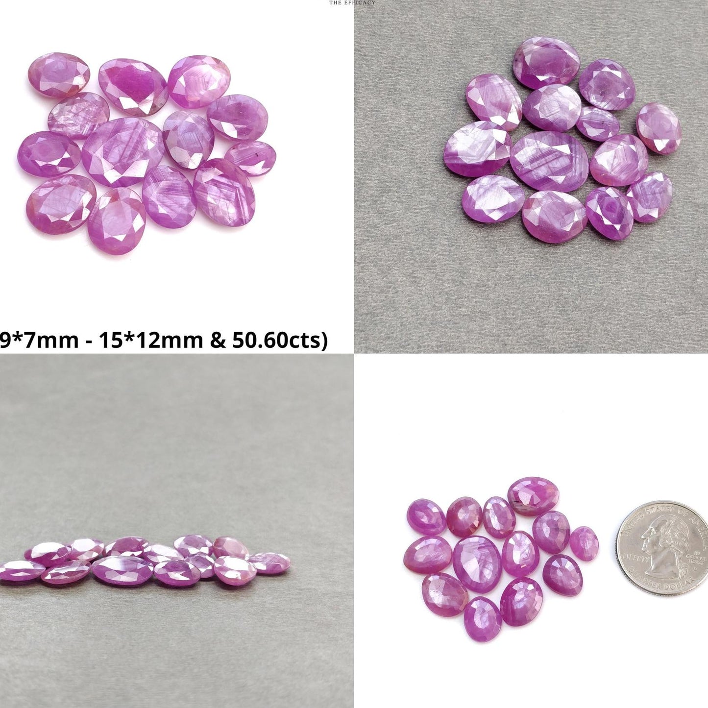 Sapphire Gemstone Normal Cut : Natural Untreated Unheated Raspberry Sheen Pink Sapphire Uneven Egg Shape Lot