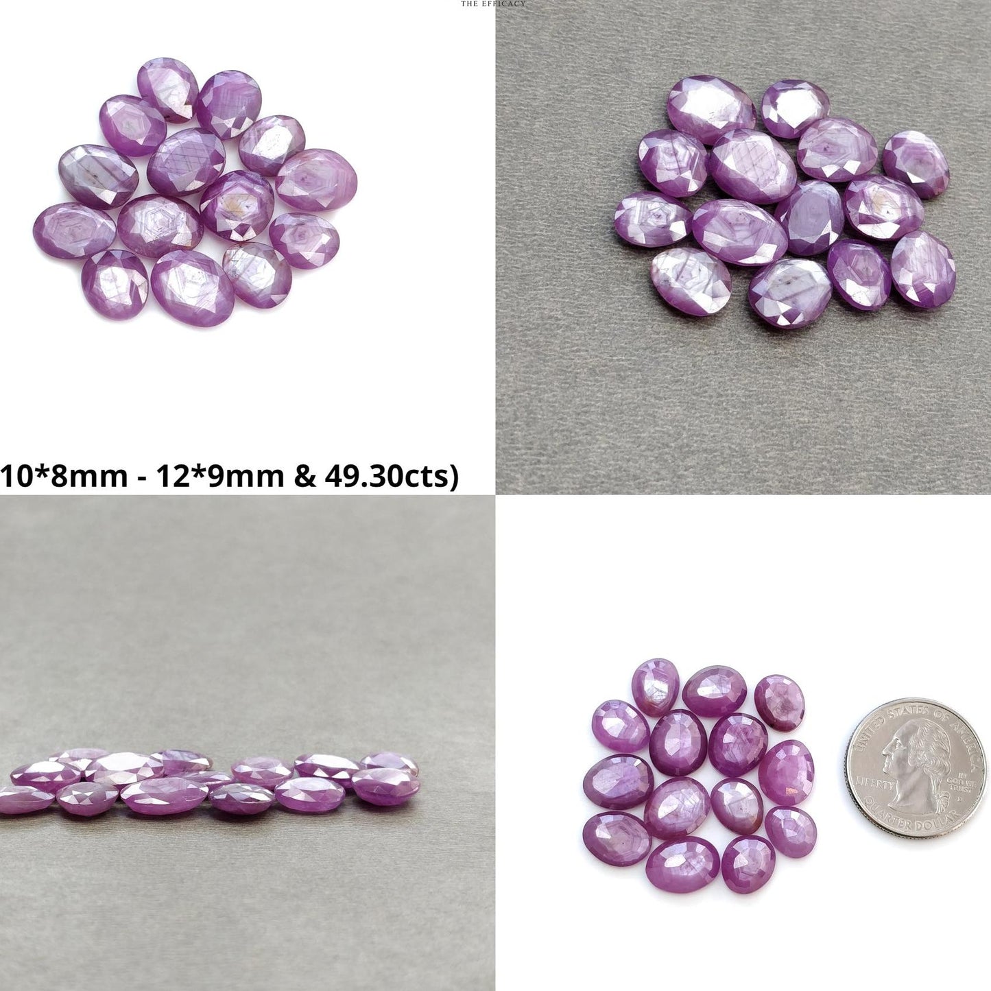 Sapphire Gemstone Normal Cut : Natural Untreated Unheated Raspberry Sheen Pink Sapphire Uneven Egg Shape Lot