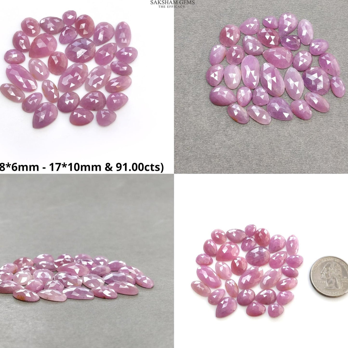 Blue & Multi Sapphire Gemstone Rose Cut : Natural Untreated Unheated Sapphire Multi Color Egg Shape Lots
