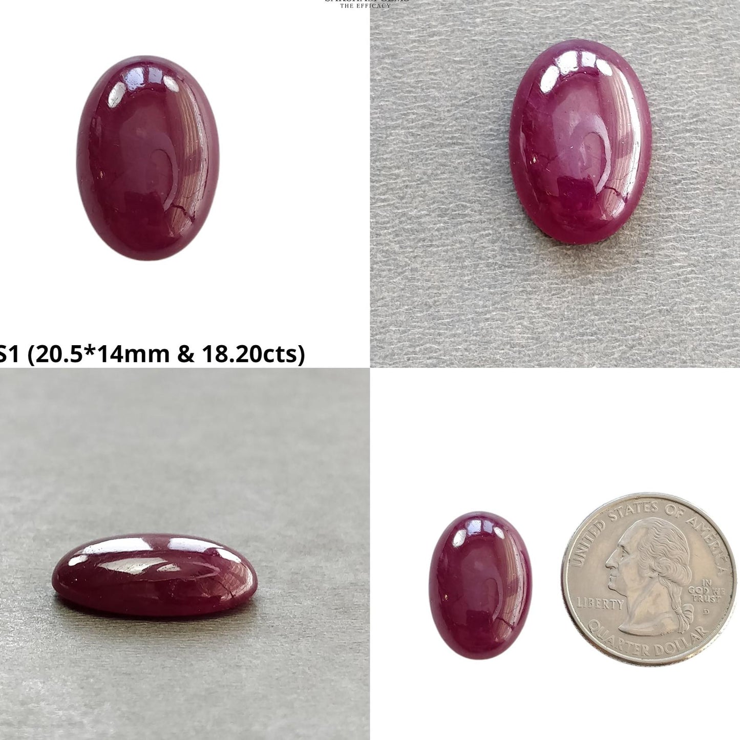 Ruby Gemstone Cabochon : Natural Untreated Unheated Red Ruby Oval & Cushion Shape