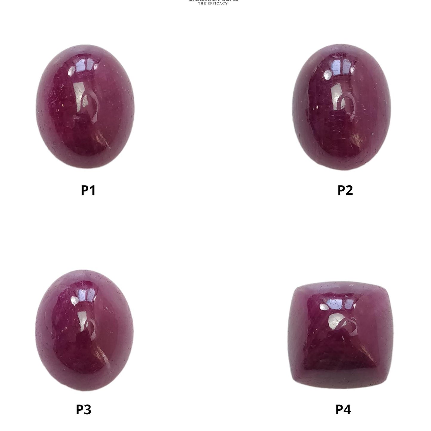Ruby Gemstone Cabochon : Natural Untreated Unheated Red Ruby Oval & Cushion Shape